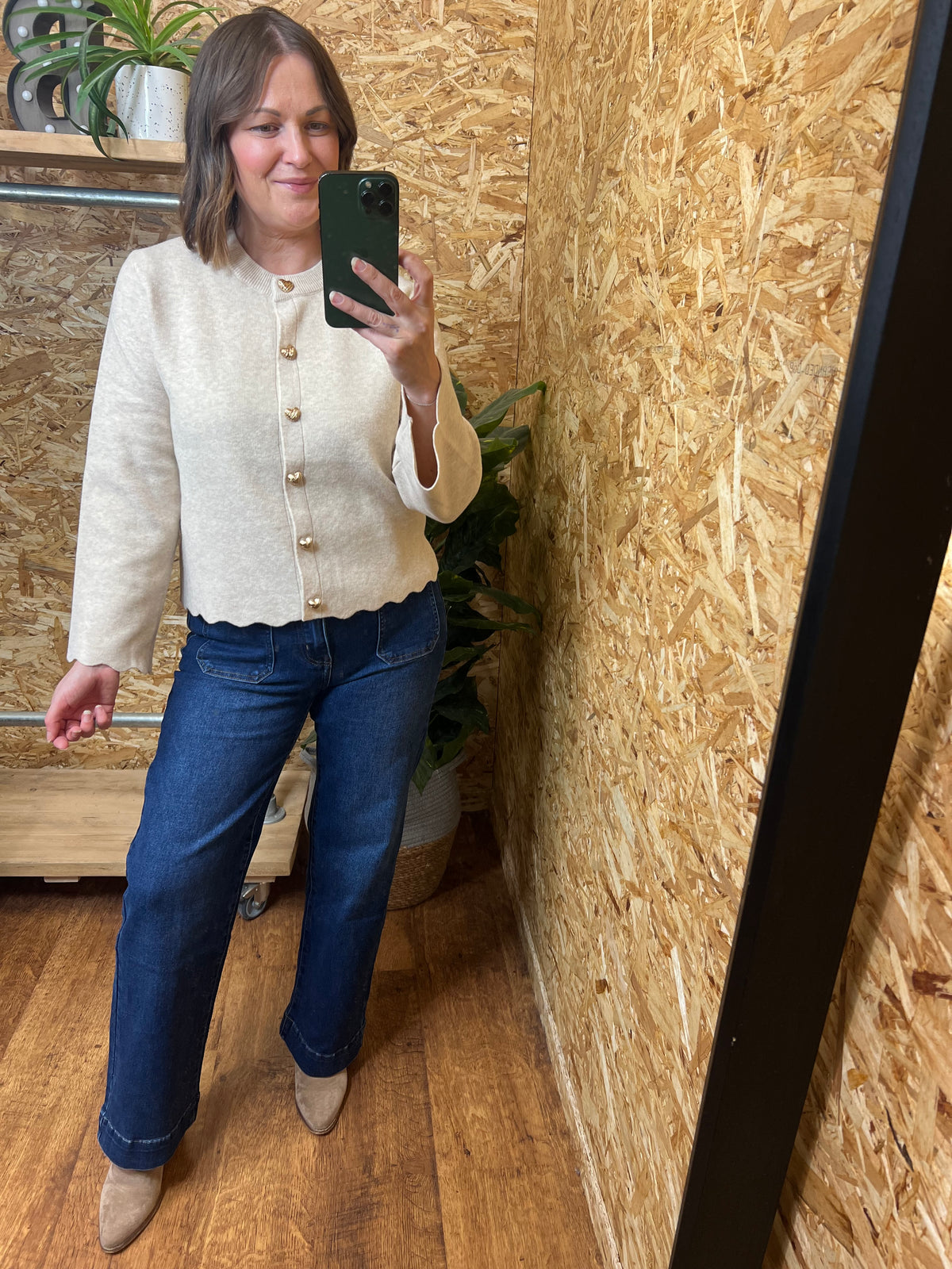 Button Heart Cardigan