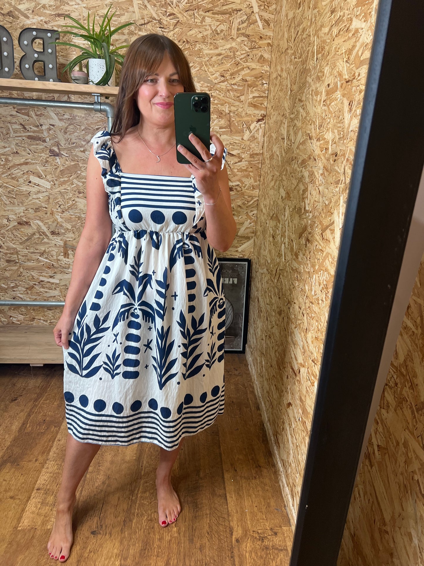 Palm Stripe Dress