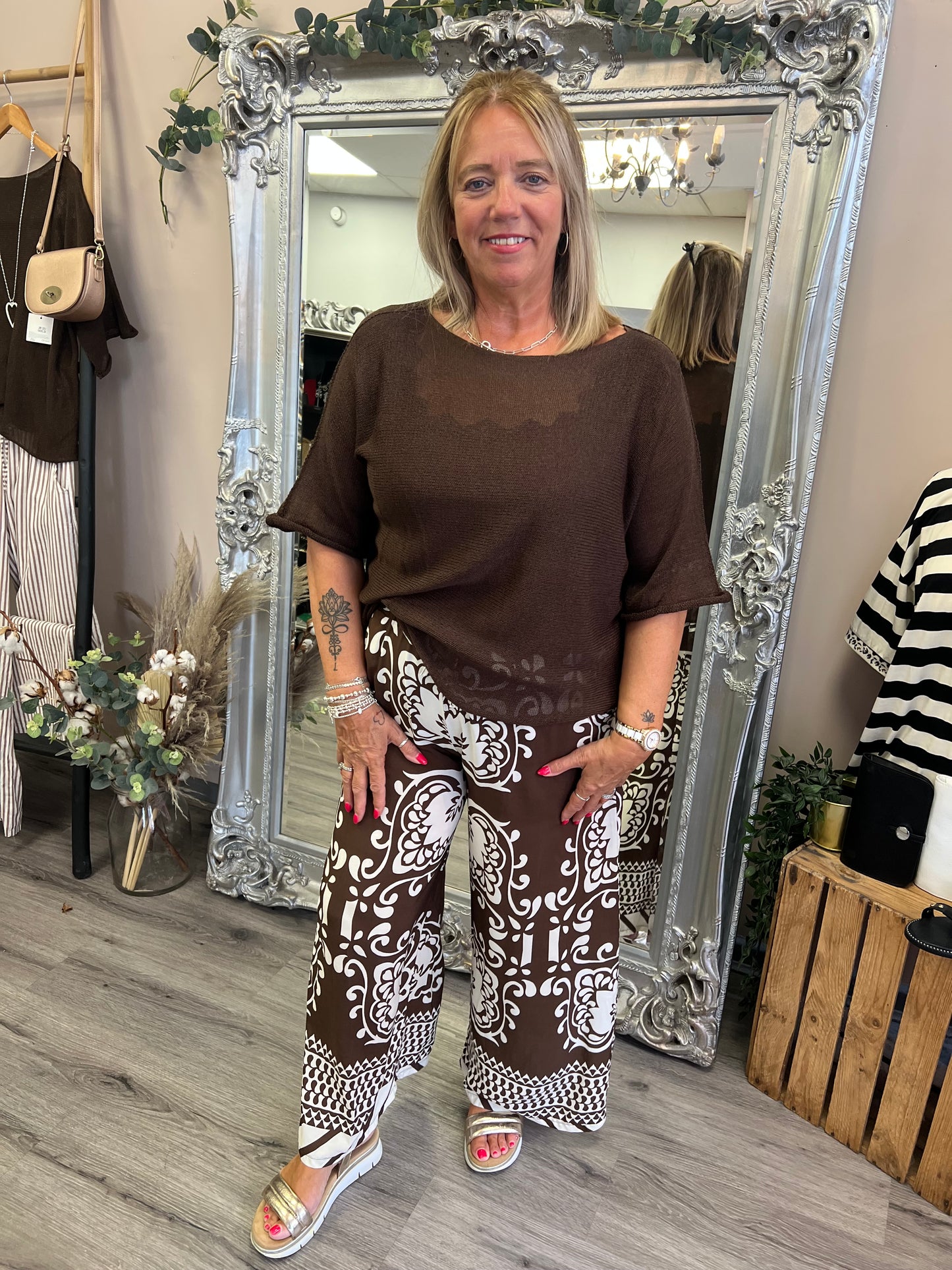 Tile Print Trousers