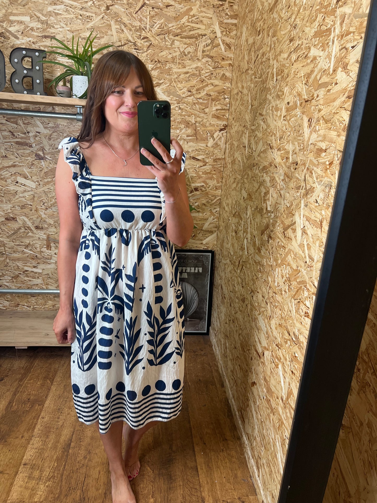 Palm Stripe Dress