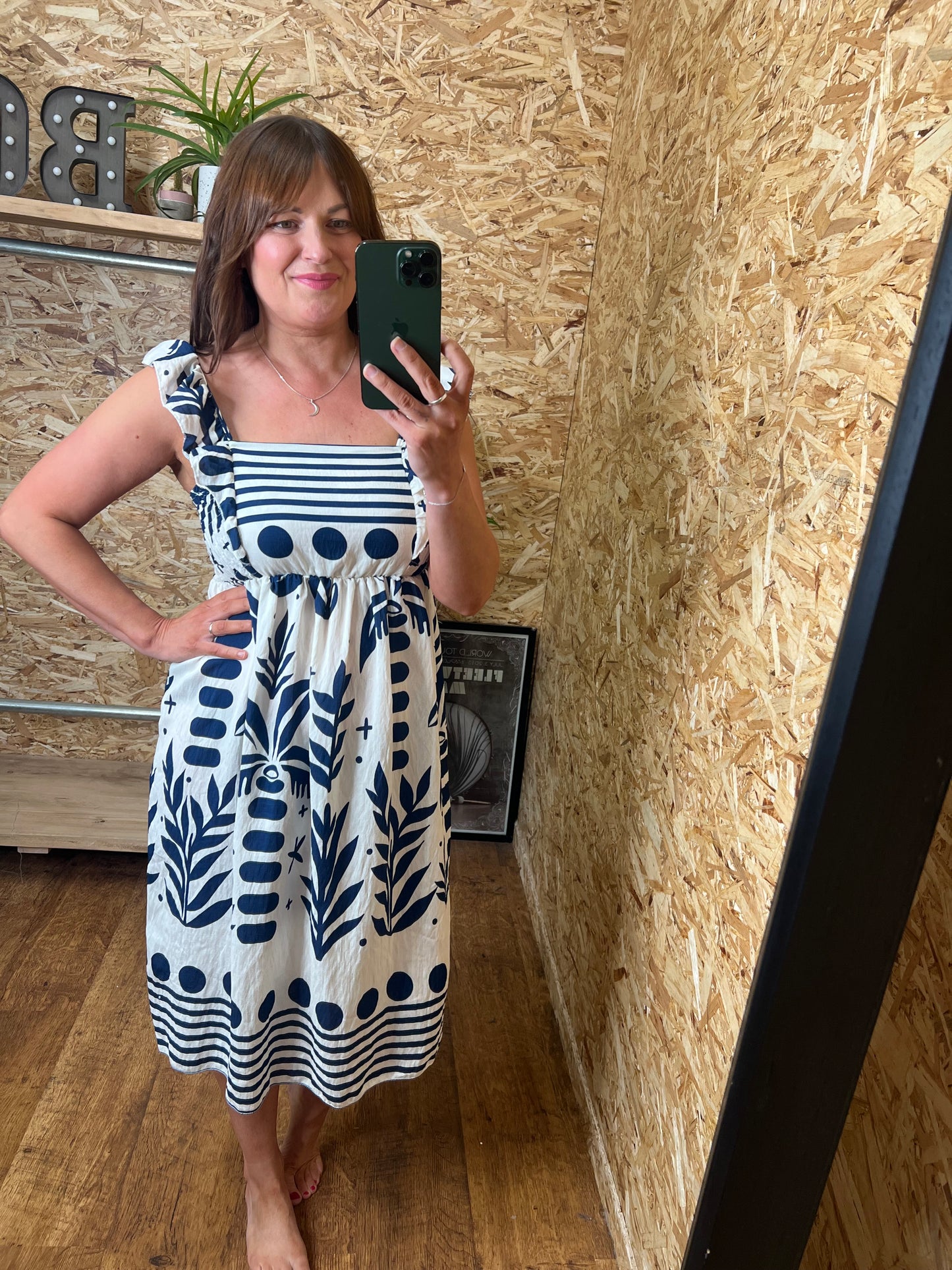 Palm Stripe Dress