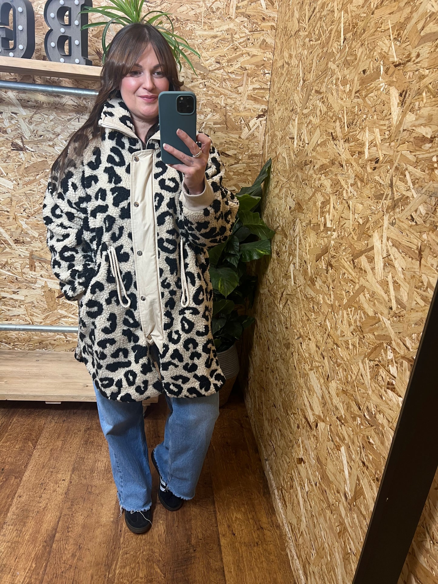 Leopard Teddy Fleece Jacket