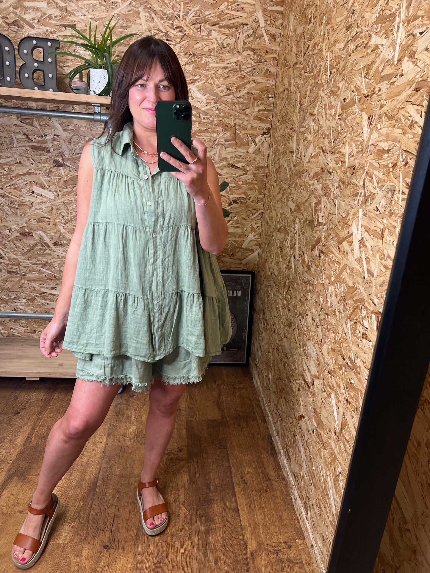 Athena Linen Tiered Shirt
