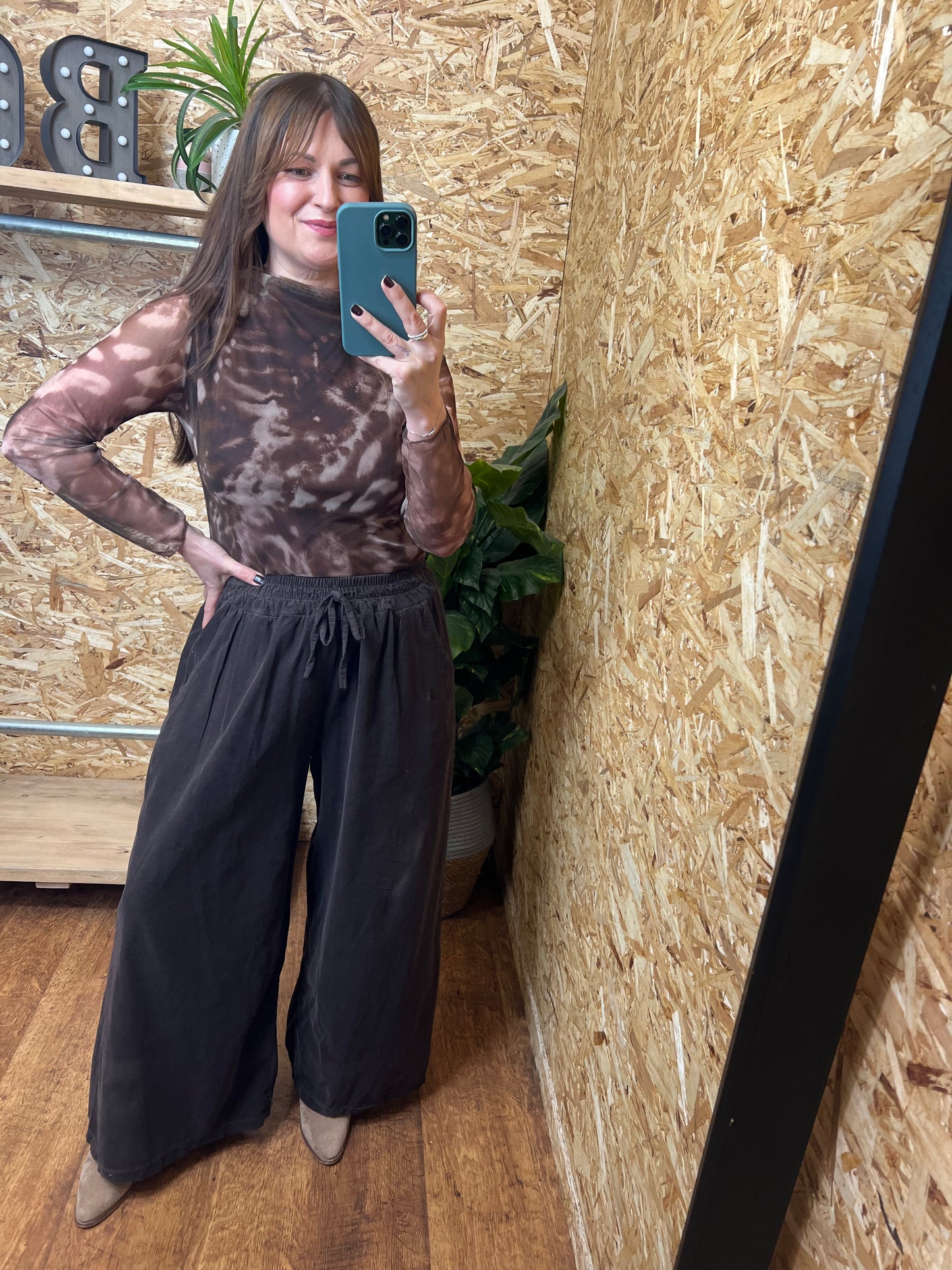 Needlecord Wide Leg Trousers