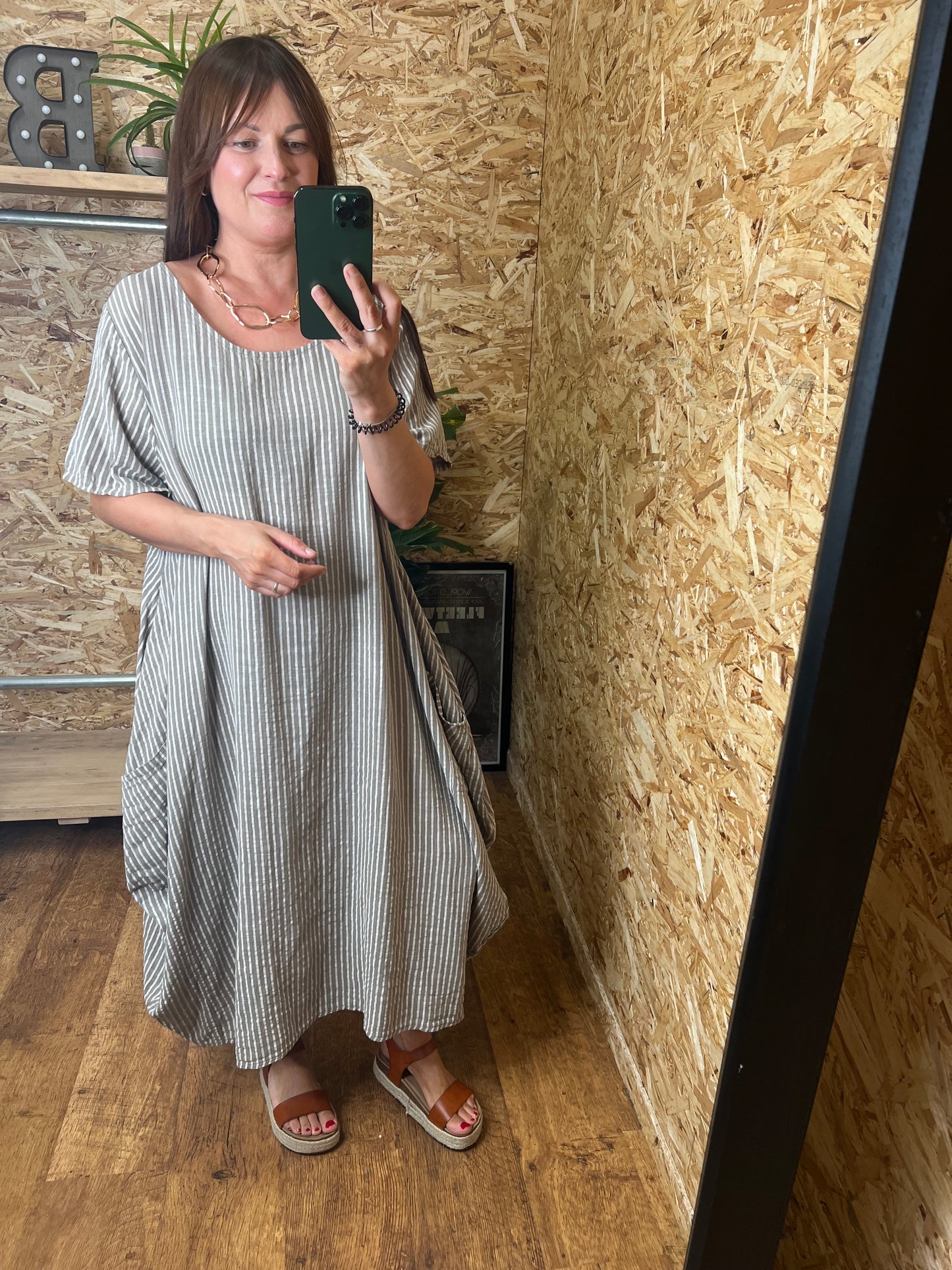 Stripe Cotton Maxi