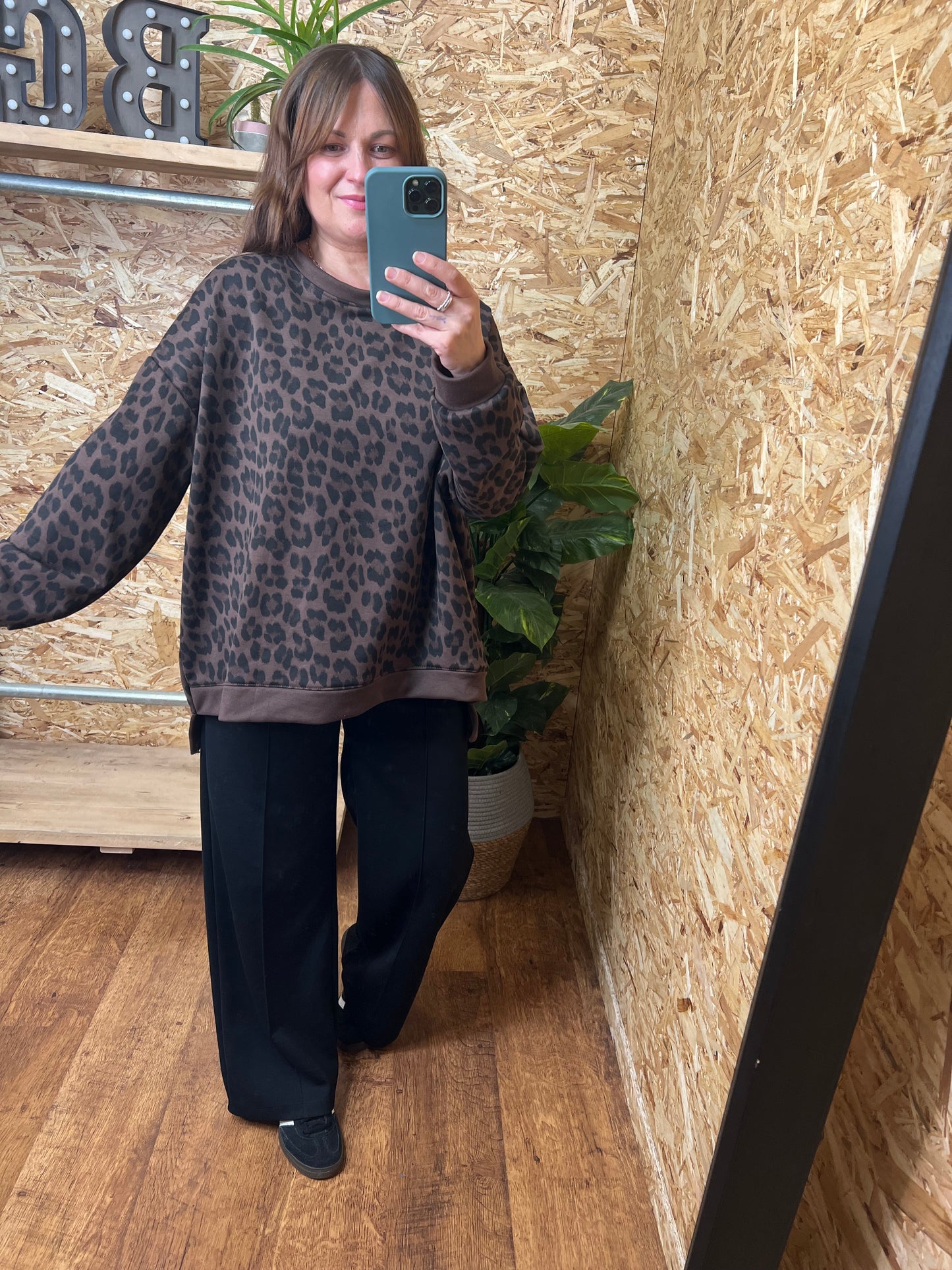 Oversized Leopard Sweatshirt