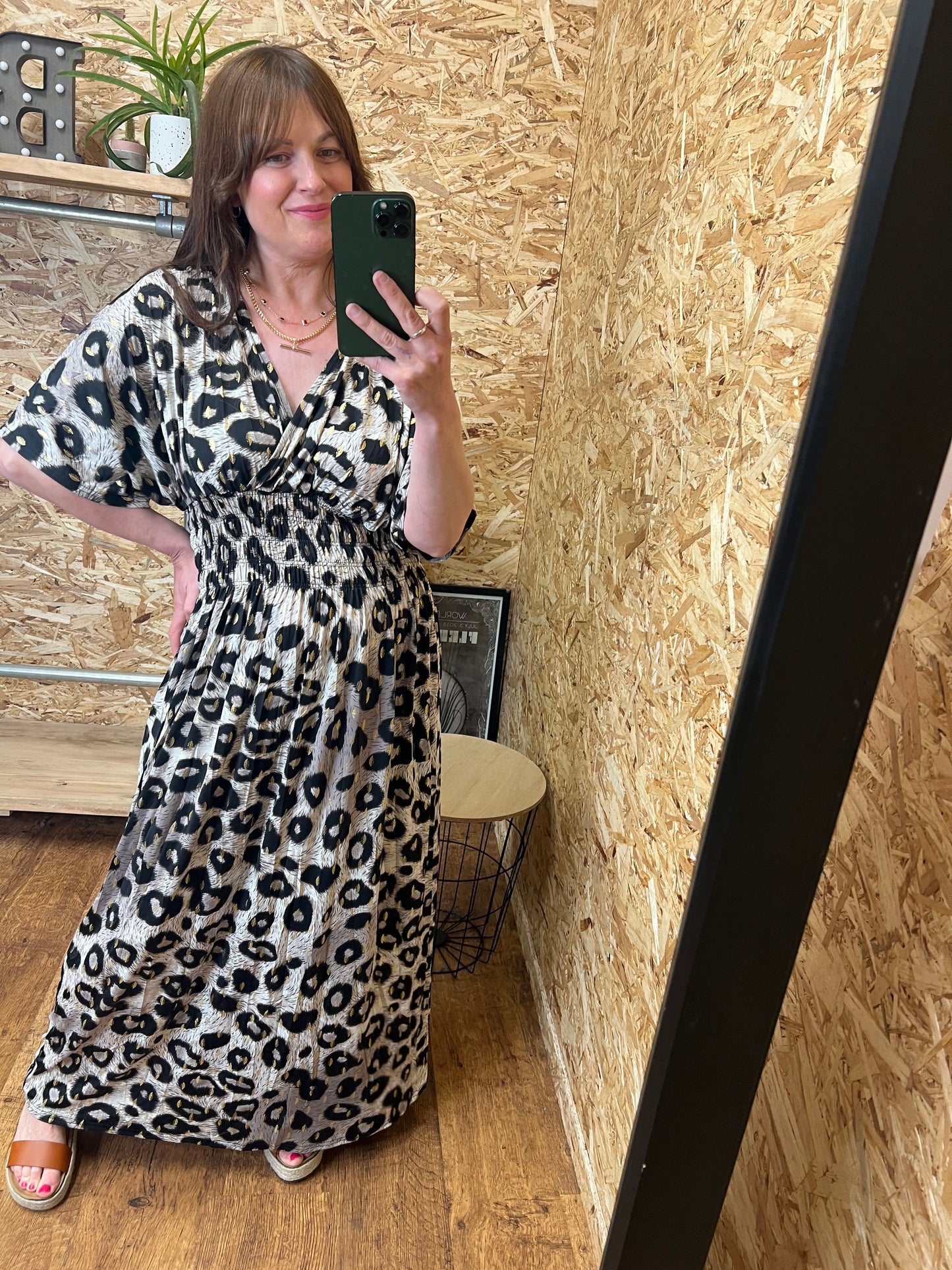 Leopard Gold Detail Maxi