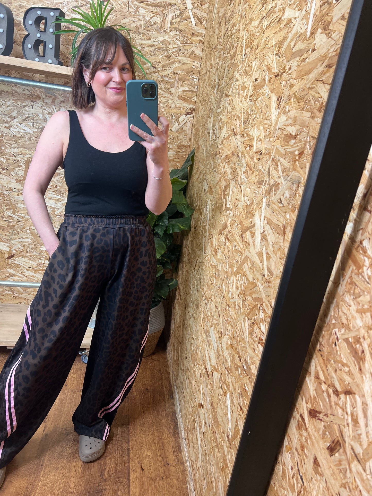 Leopard Stripe Parachute Joggers