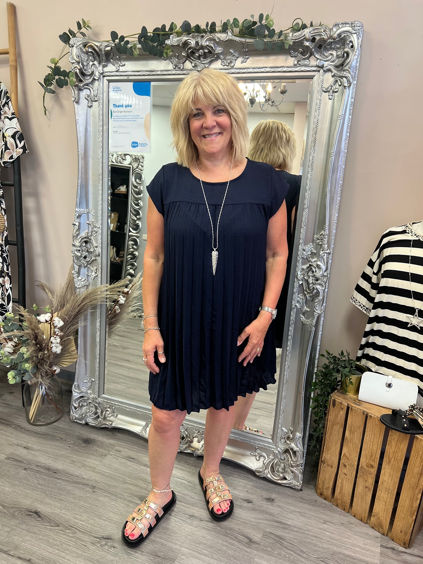 Amelia Pleated Dress