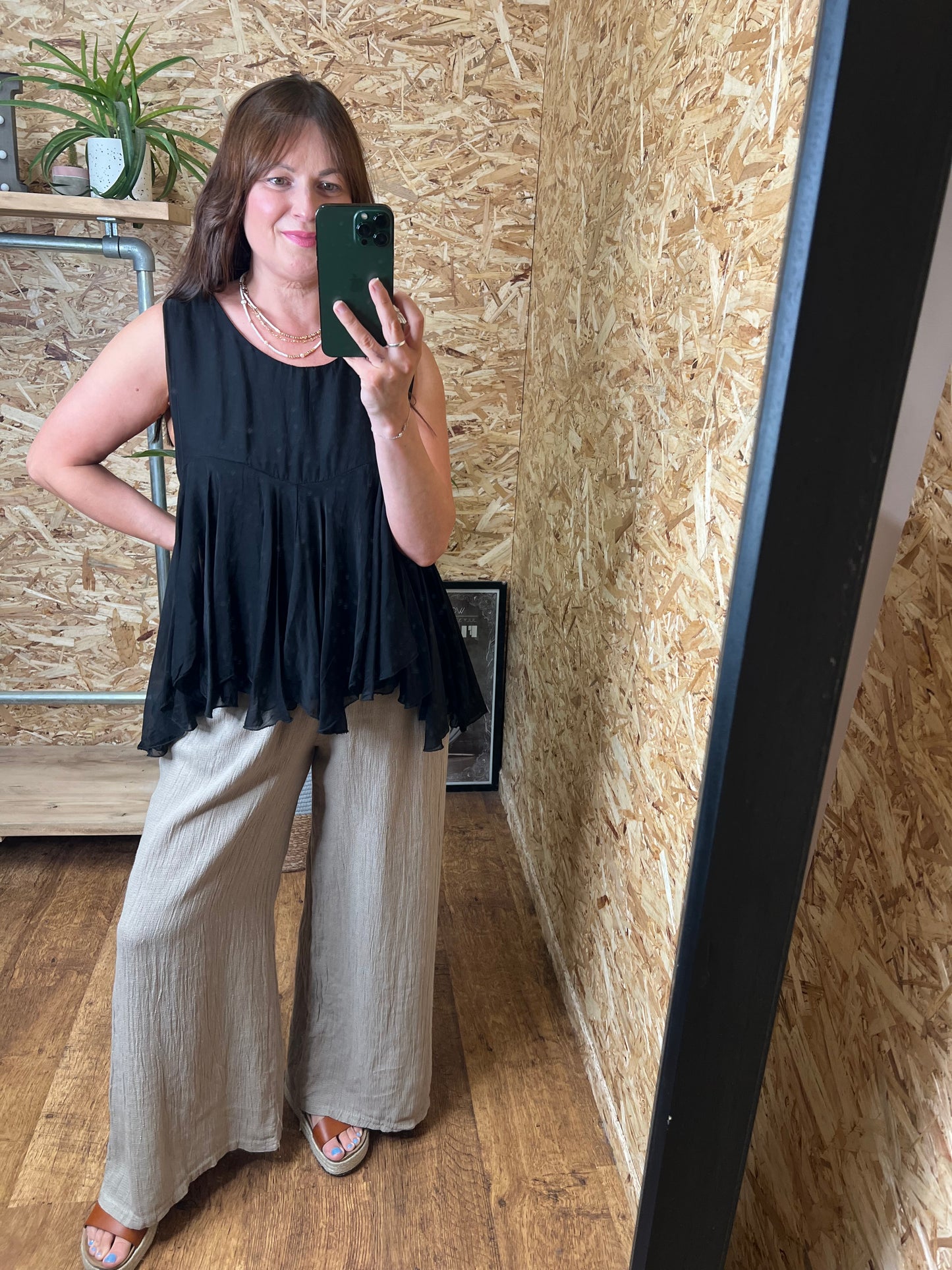 Lorella Silk Mix Top