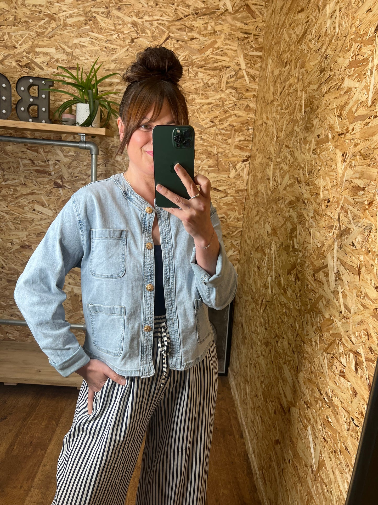 Gold Button Denim Jacket