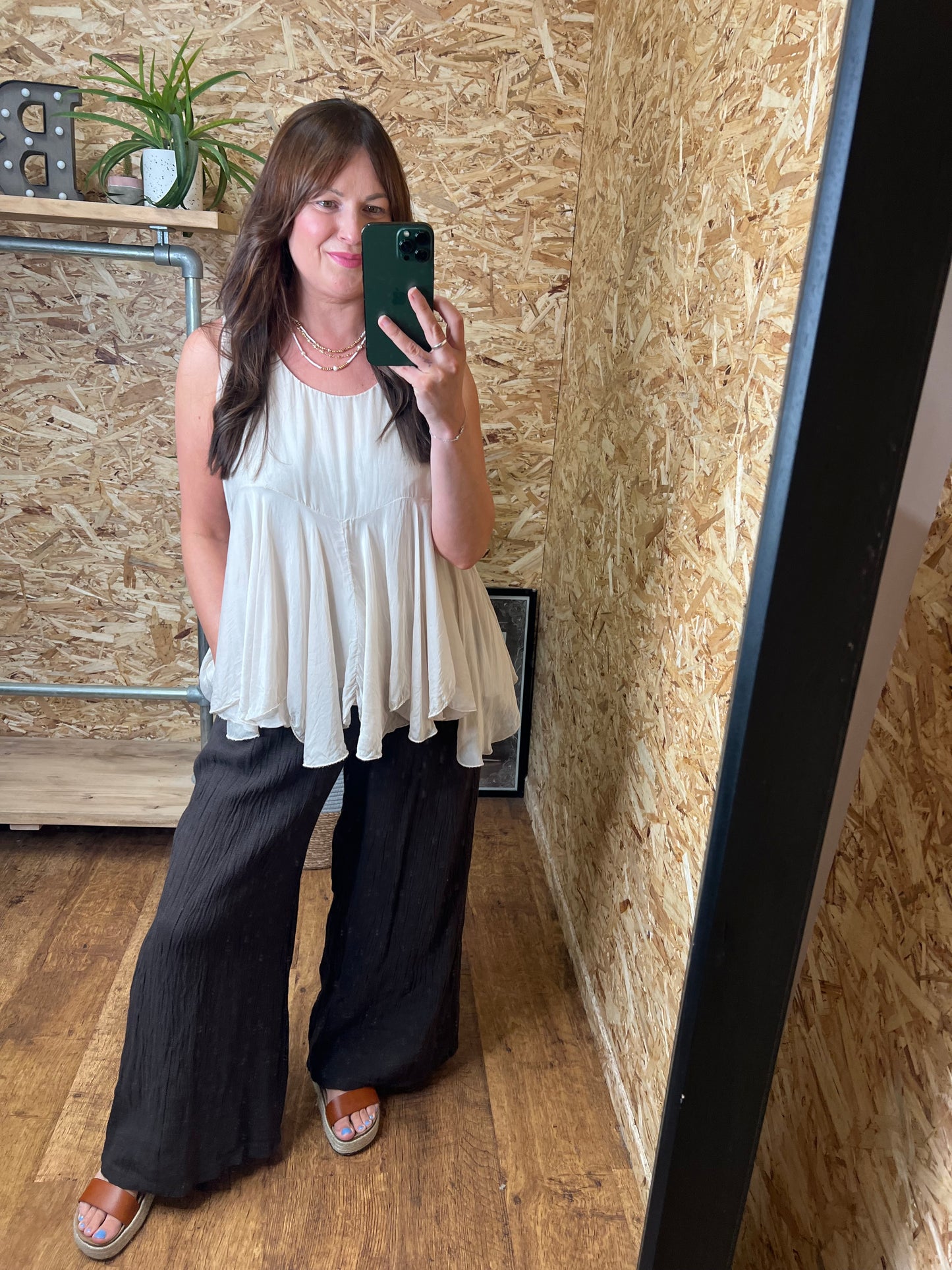 Lorella Silk Mix Top