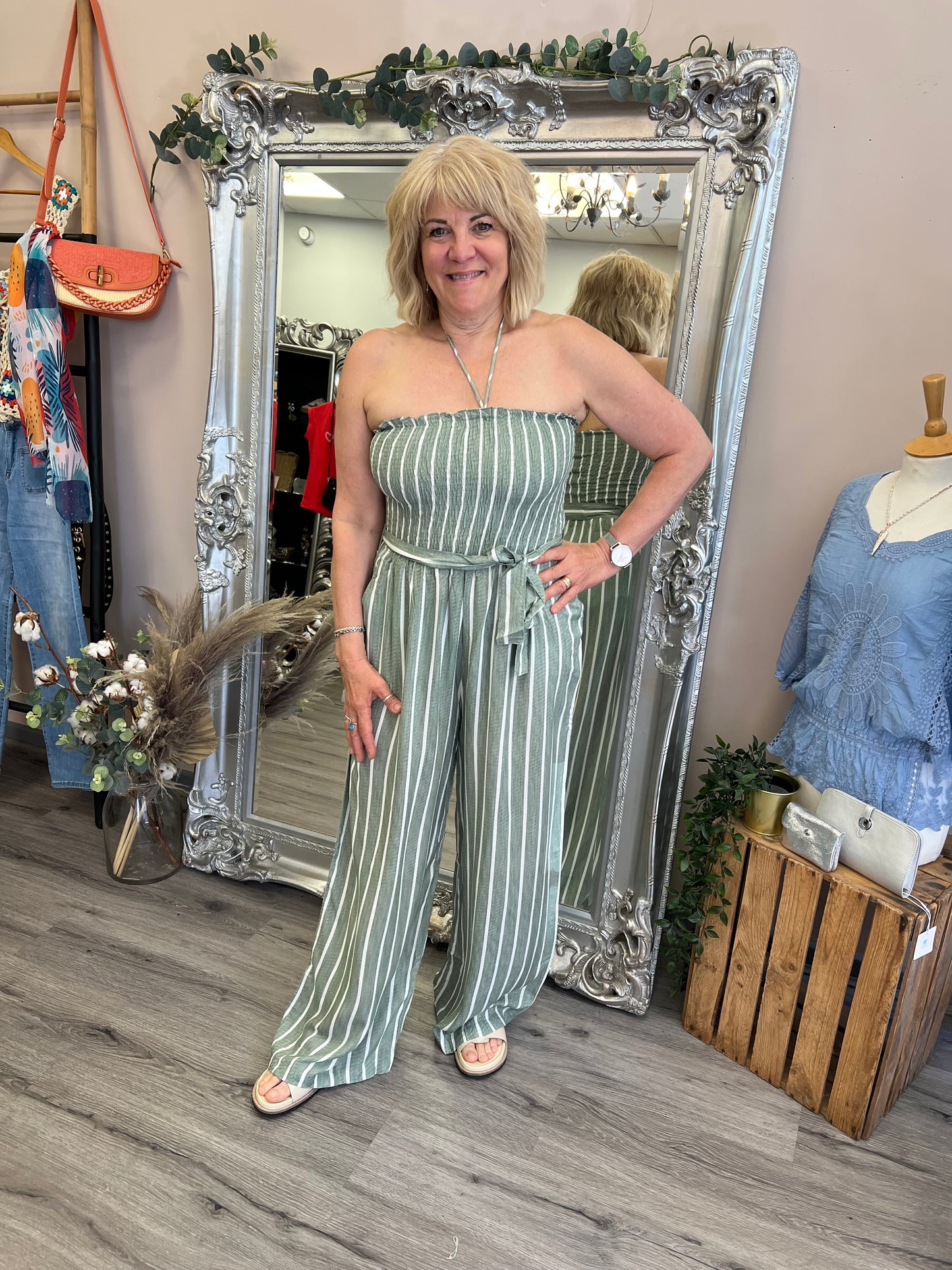 Pinstripe Jumpsuit