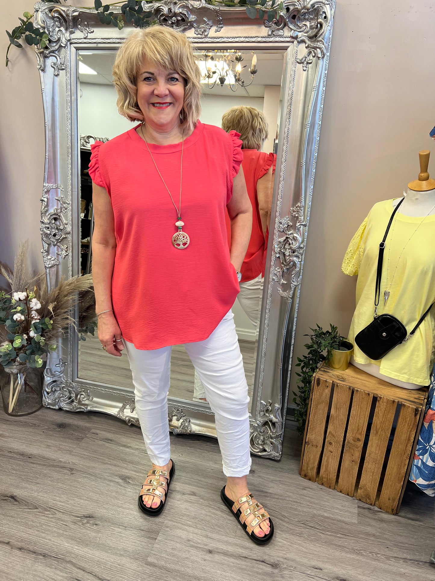 Ebony Frill Top