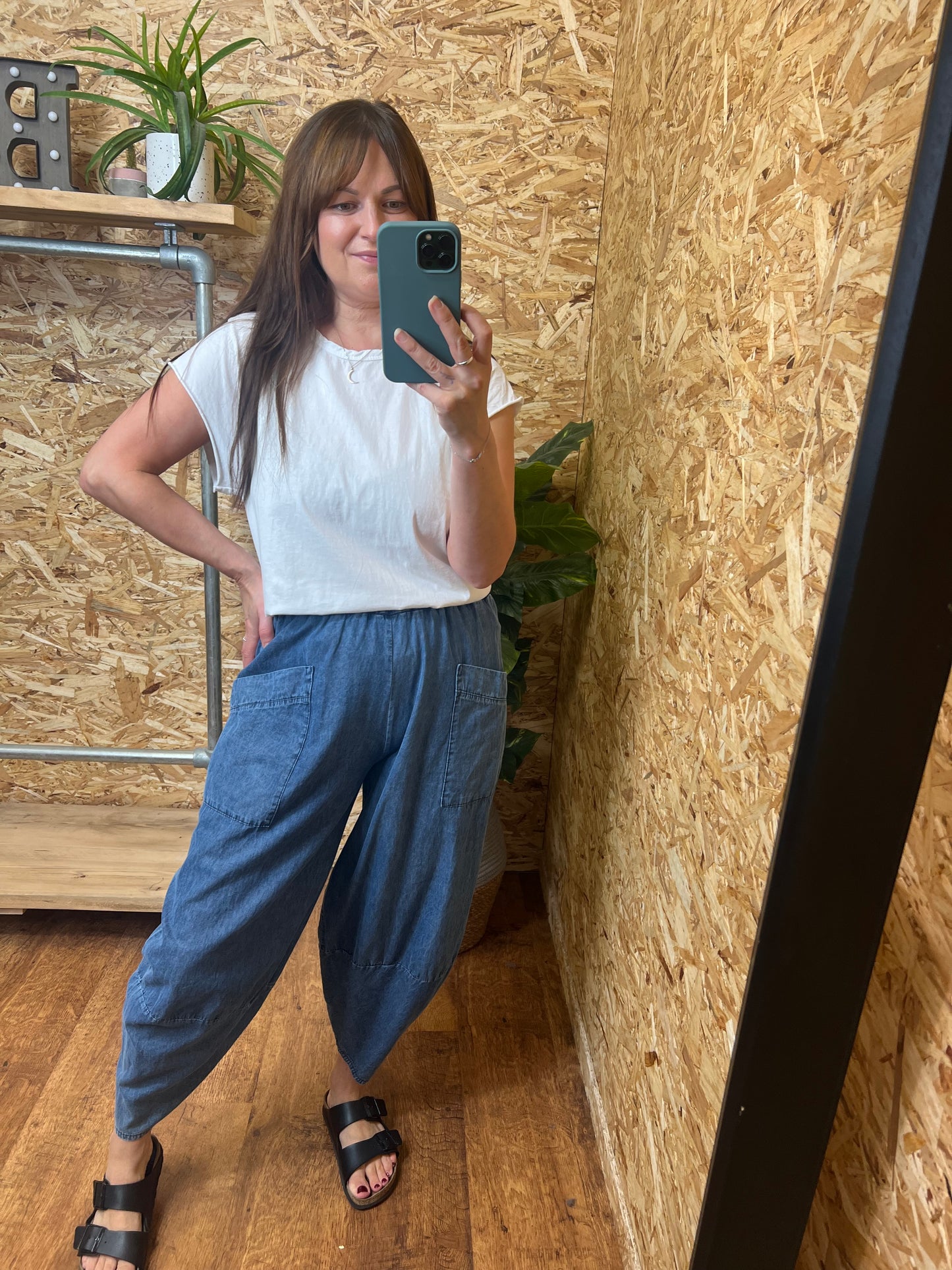 Lightweight Denim Cocoon Pants