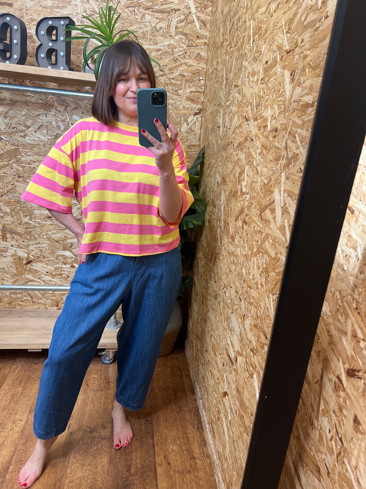 Denim Barrel Trouser