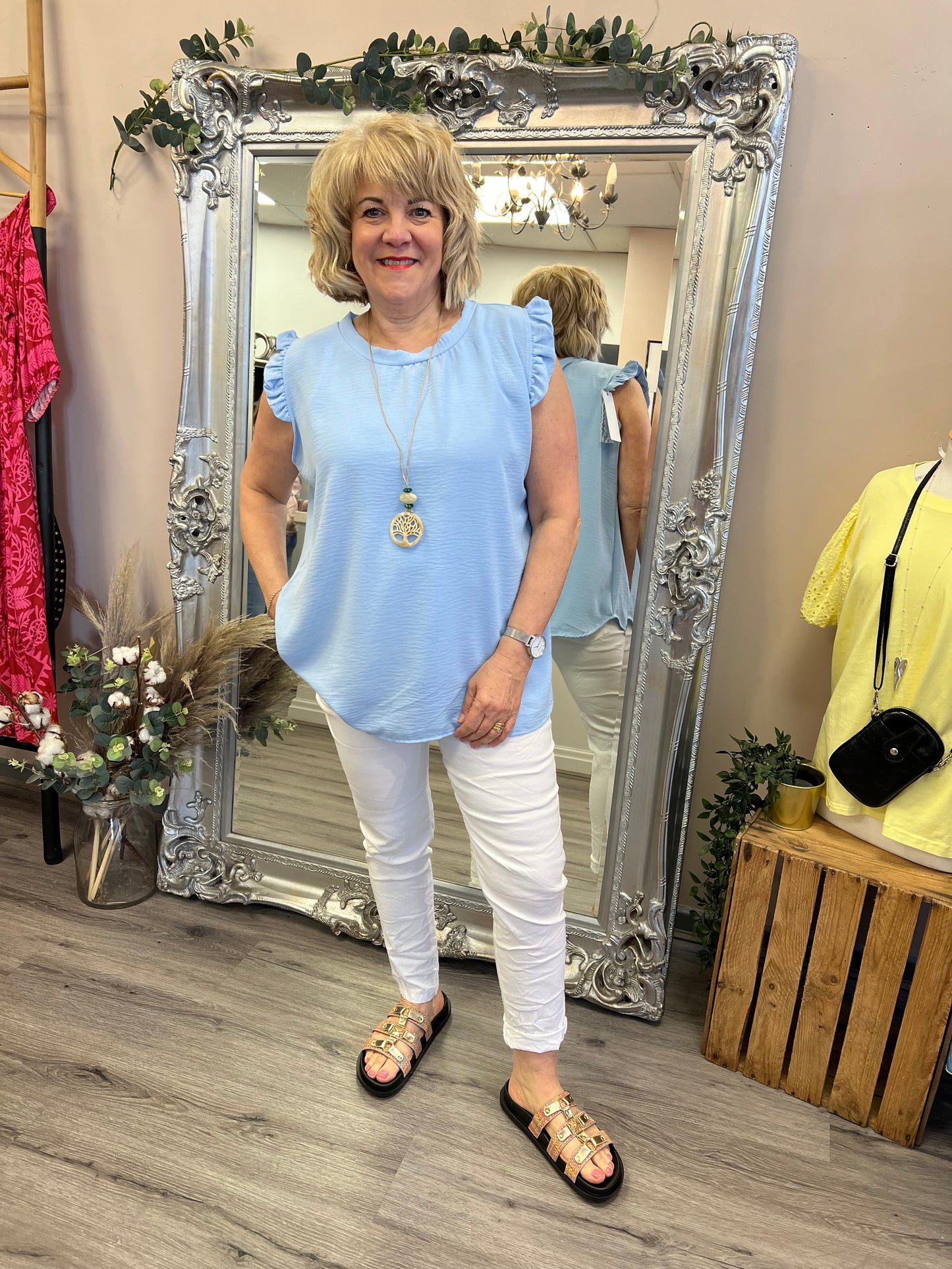 Ebony Frill Top