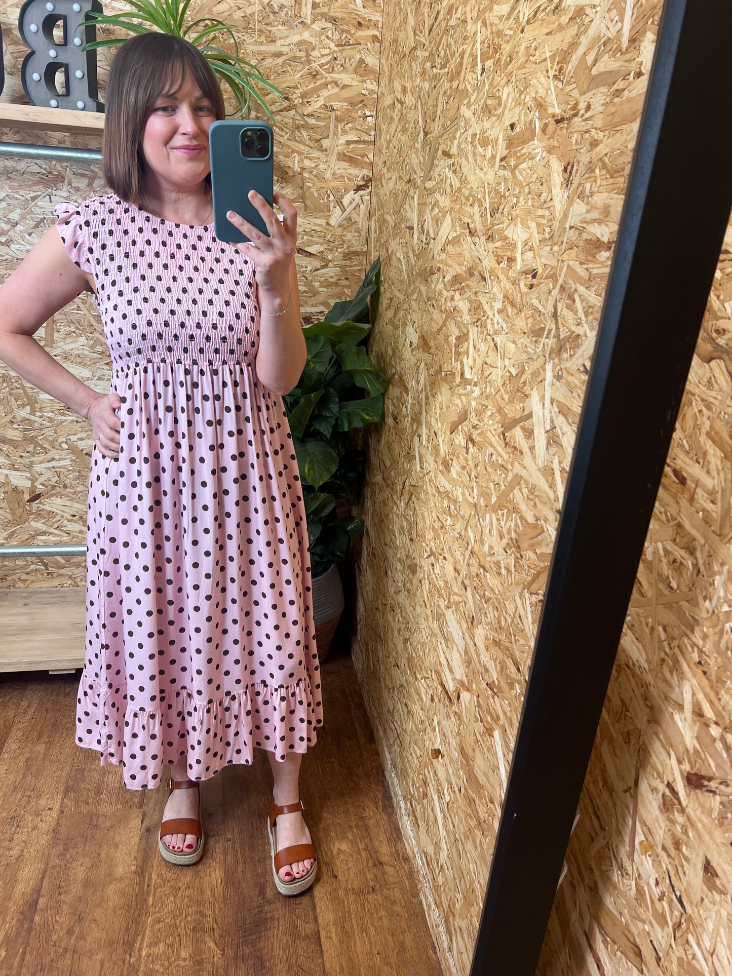 Polka Dot Midi Dress