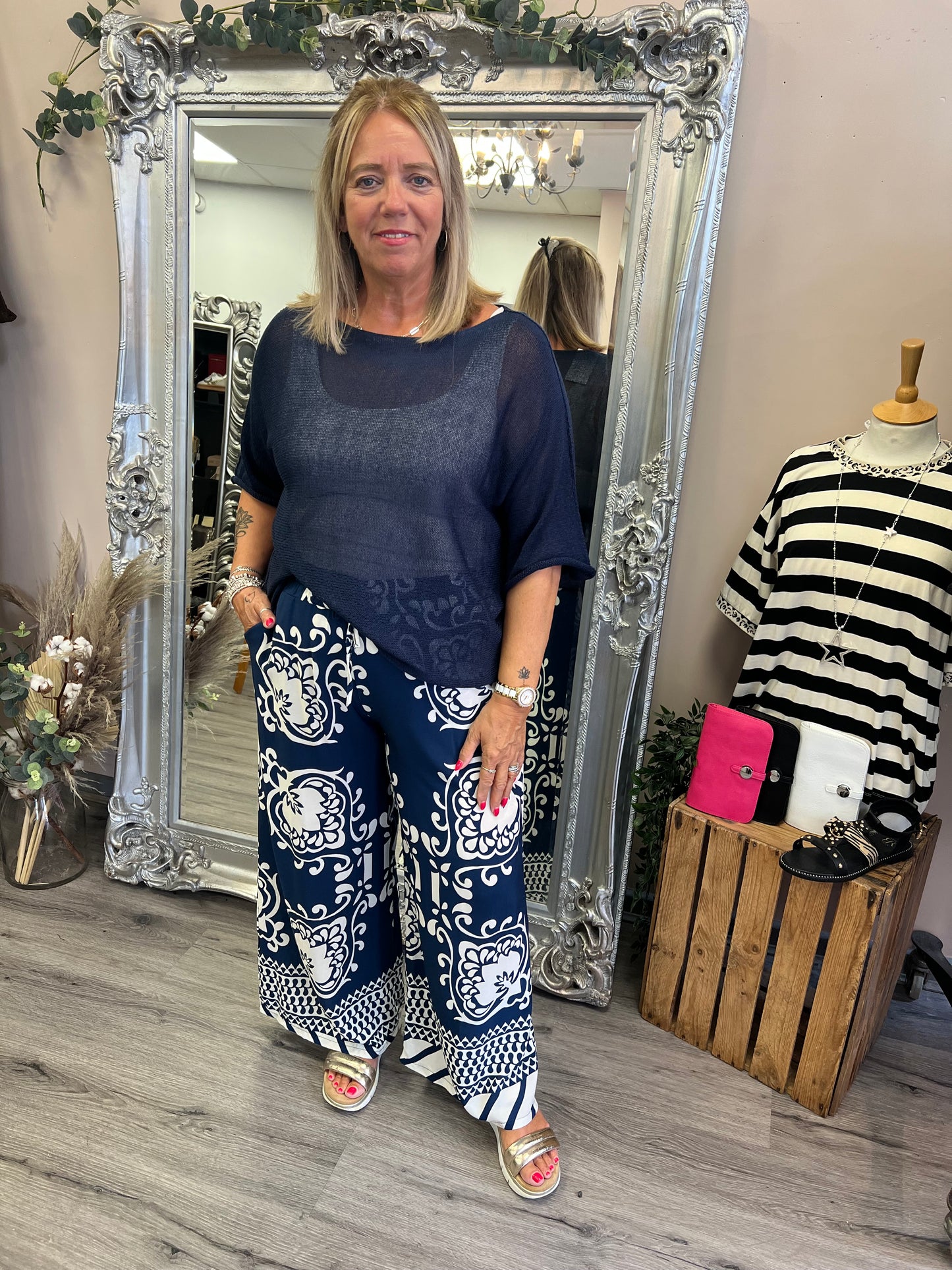 Tile Print Trousers
