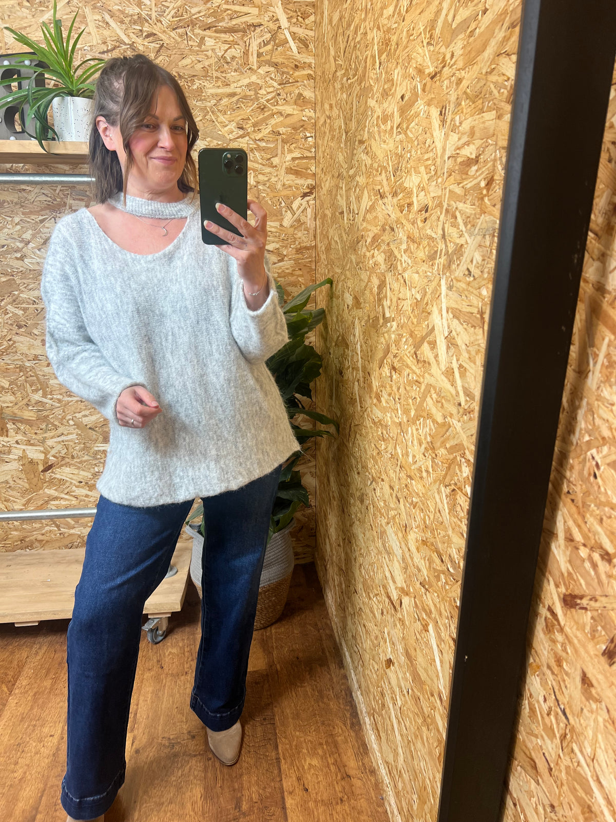 Slash Neck Knit