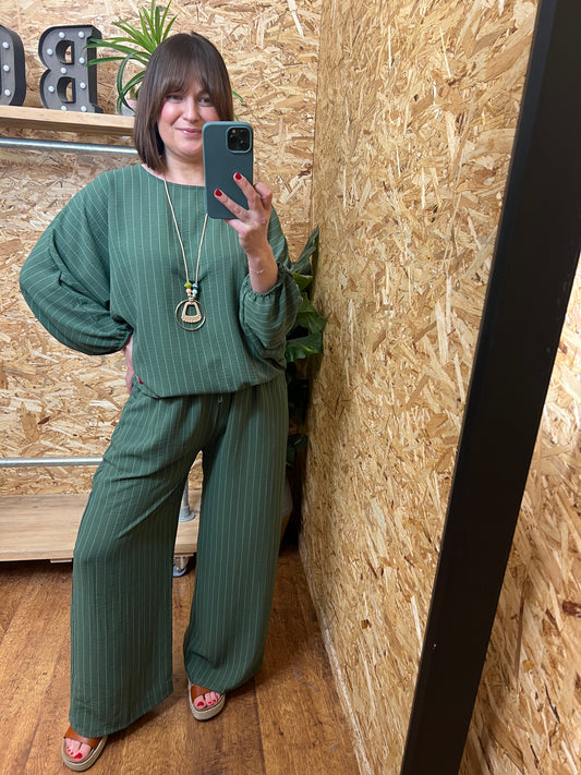 Ebony Pin Stripe Co ord