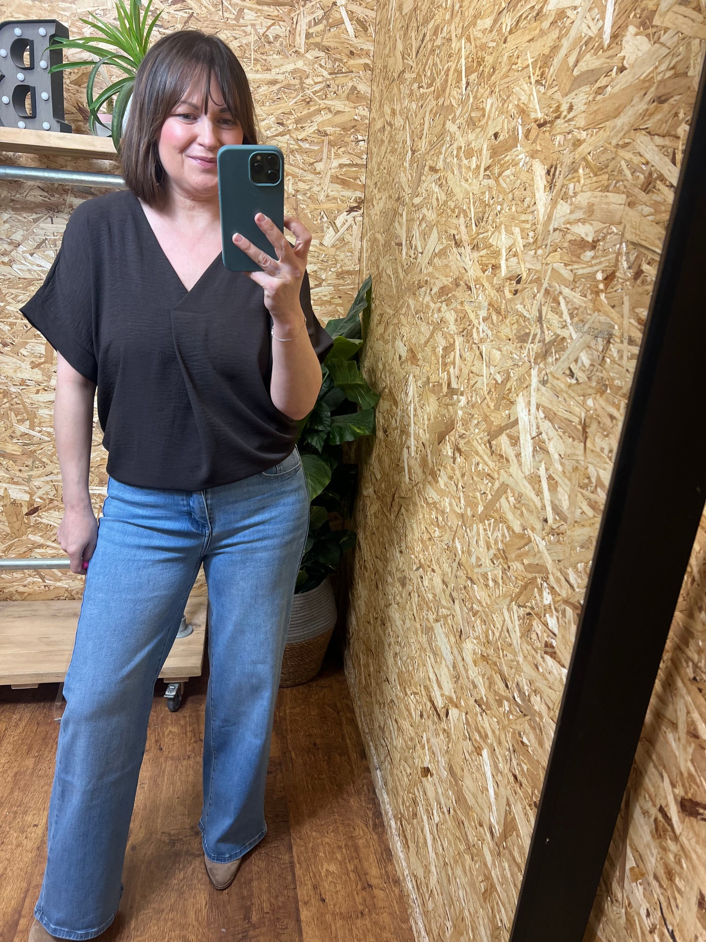 Ebony V Neck Top