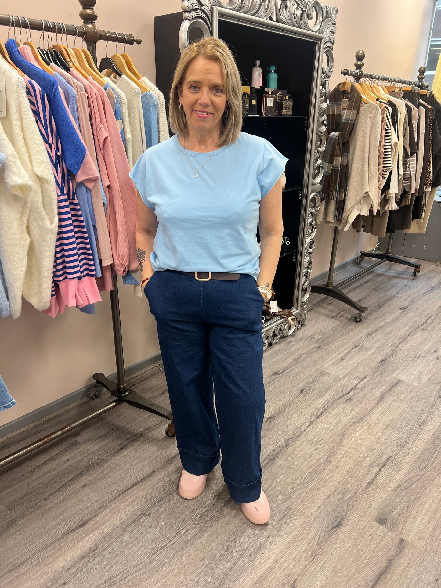 Stretch Denim Trousers