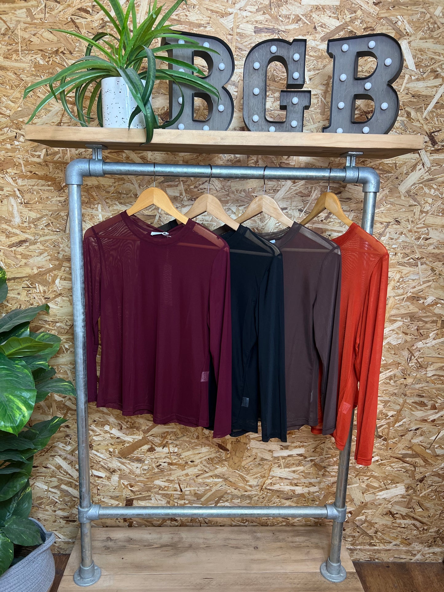 Plain Mesh Top