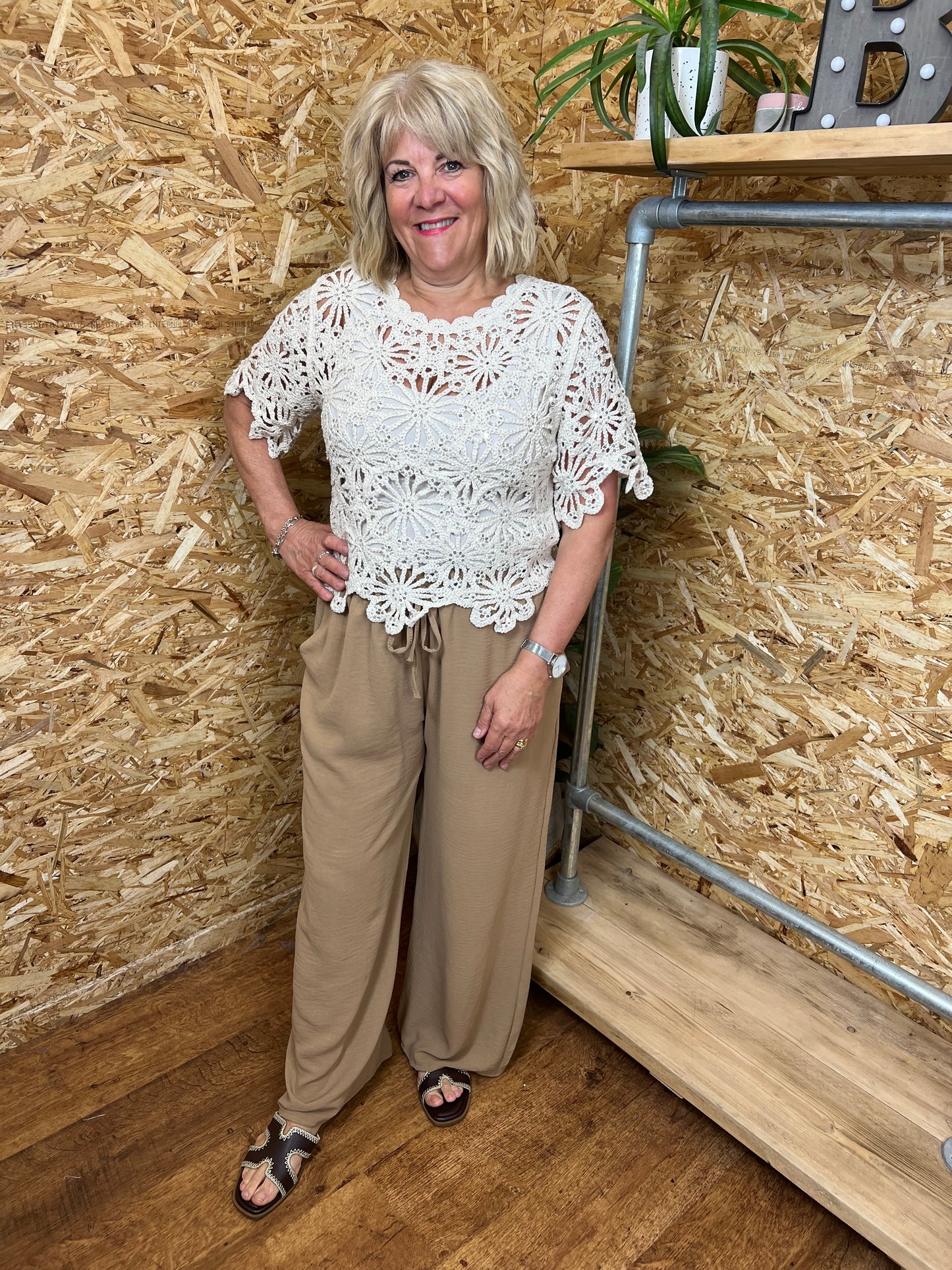 Serena Sequin Crochet Top