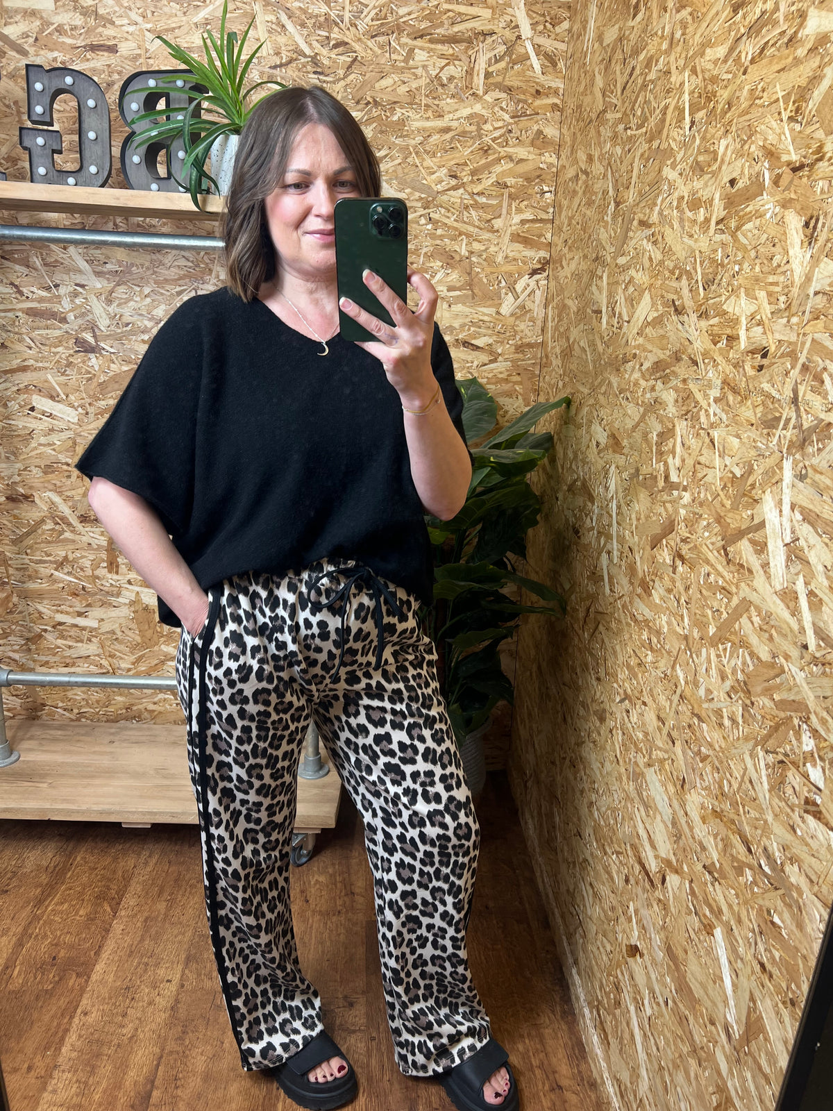 Stripe Leopard Joggers