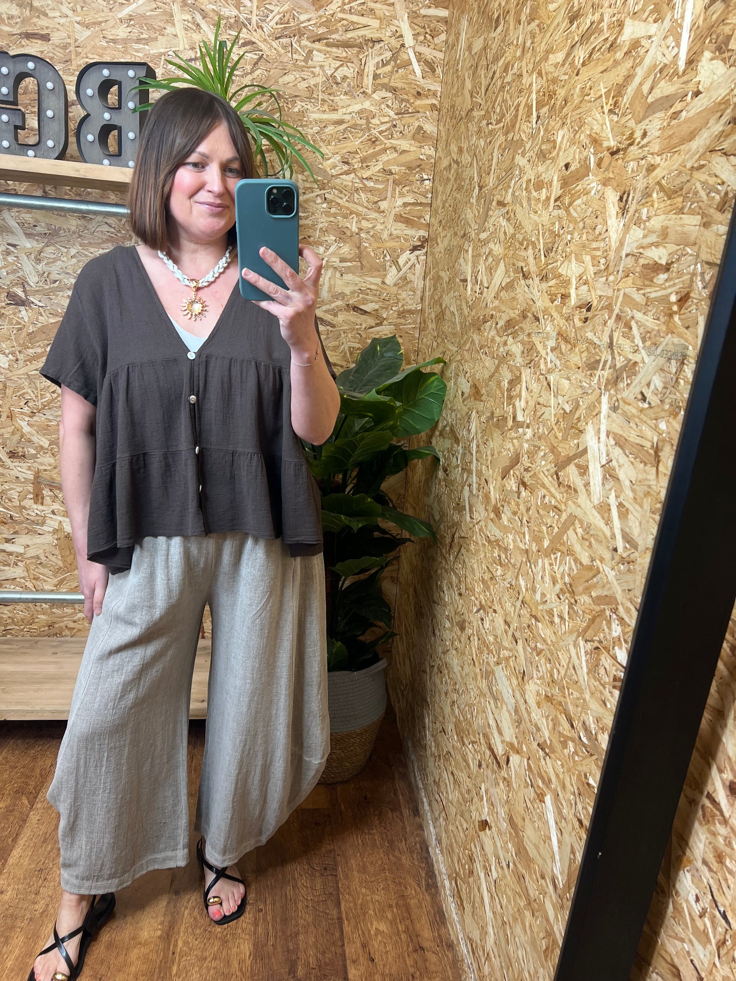 Nola Button Smock Top
