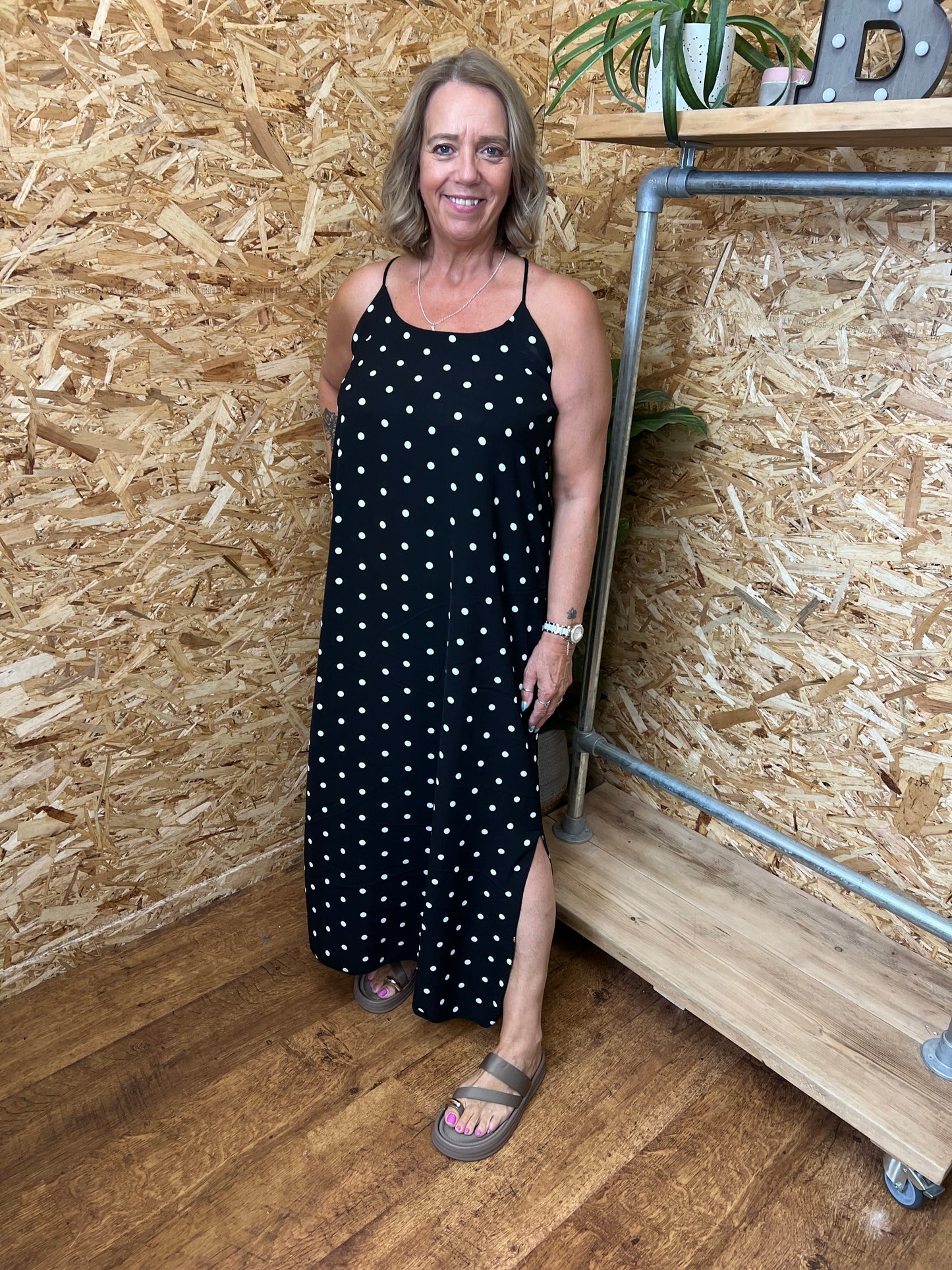 Polka Dot Slip Dress