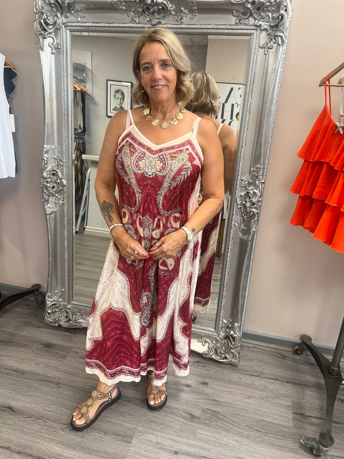 Paisley Strappy Dress