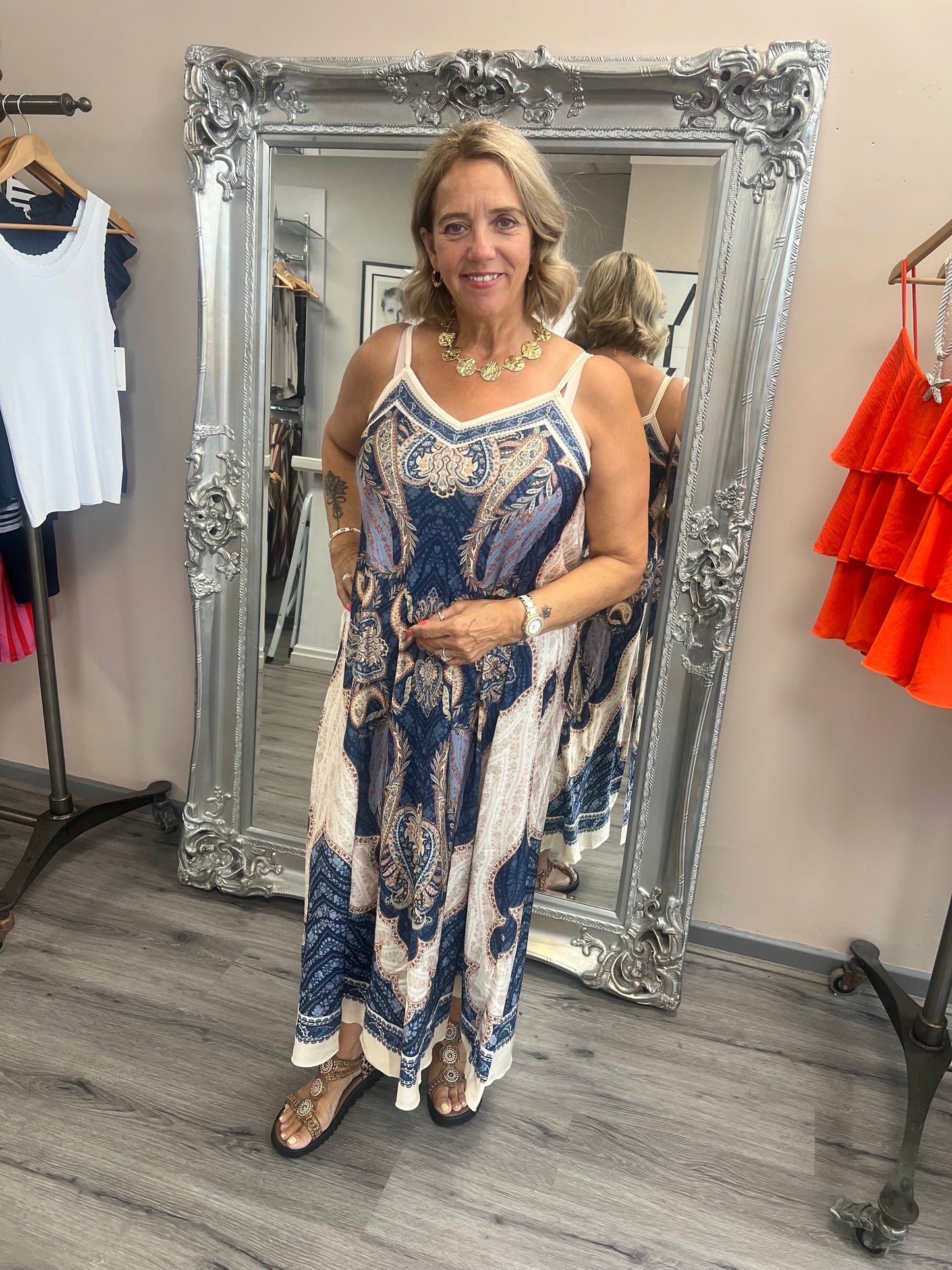 Paisley Strappy Dress