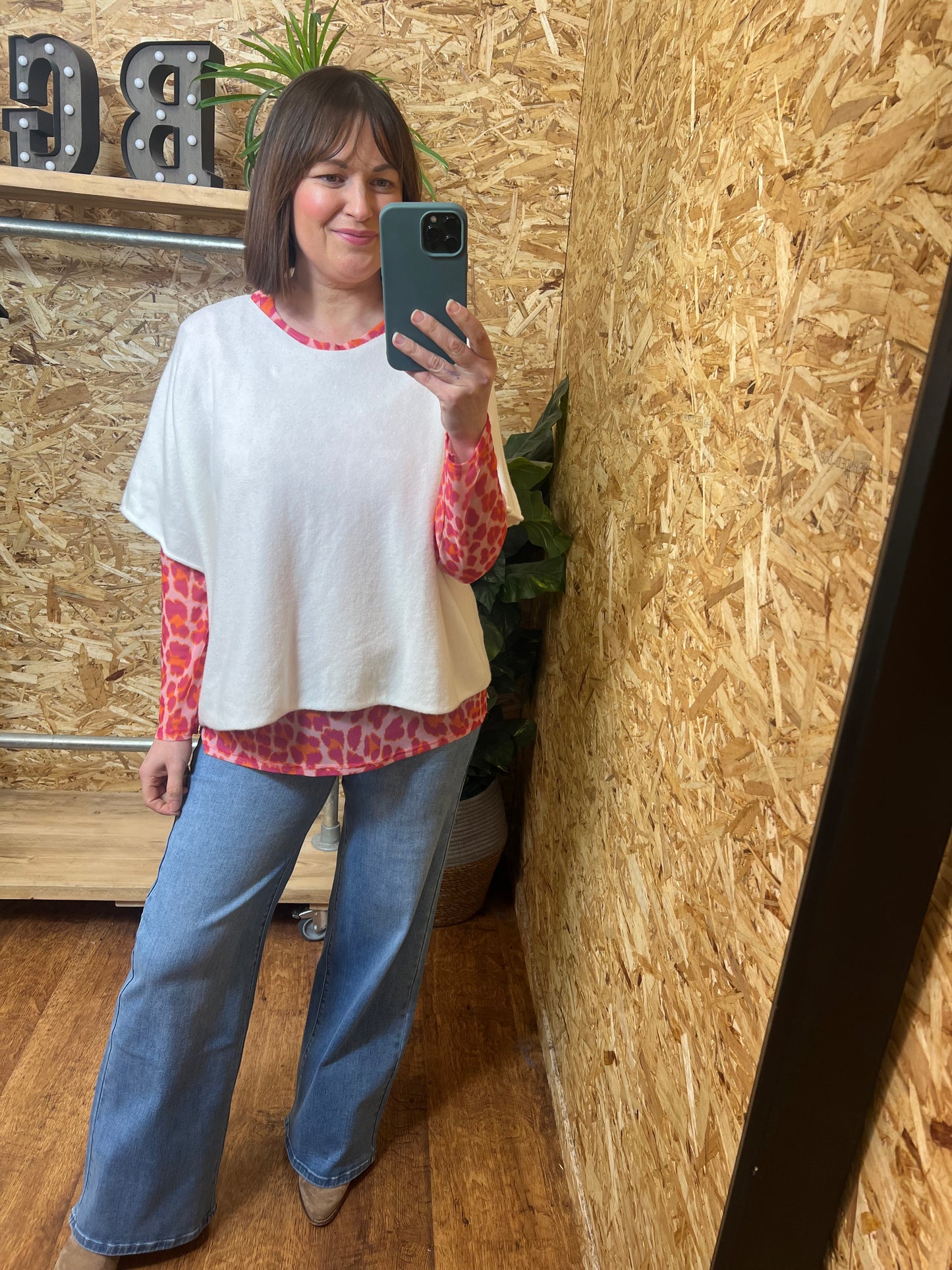 Kemi Animal Print Mesh Top