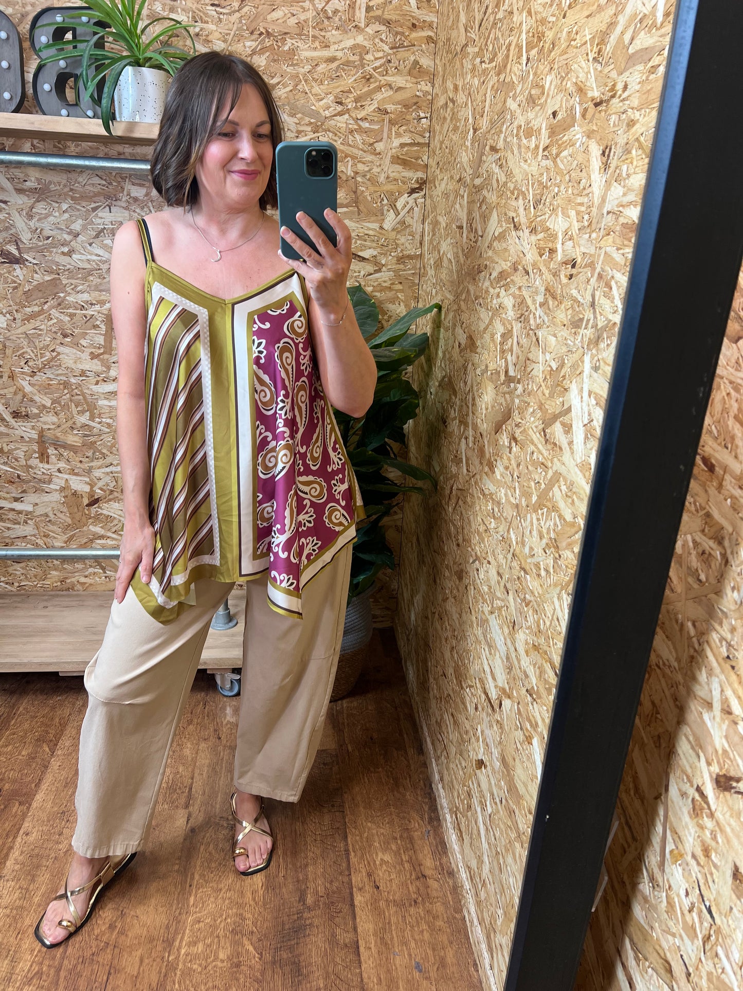 Tile Print Cami Vest