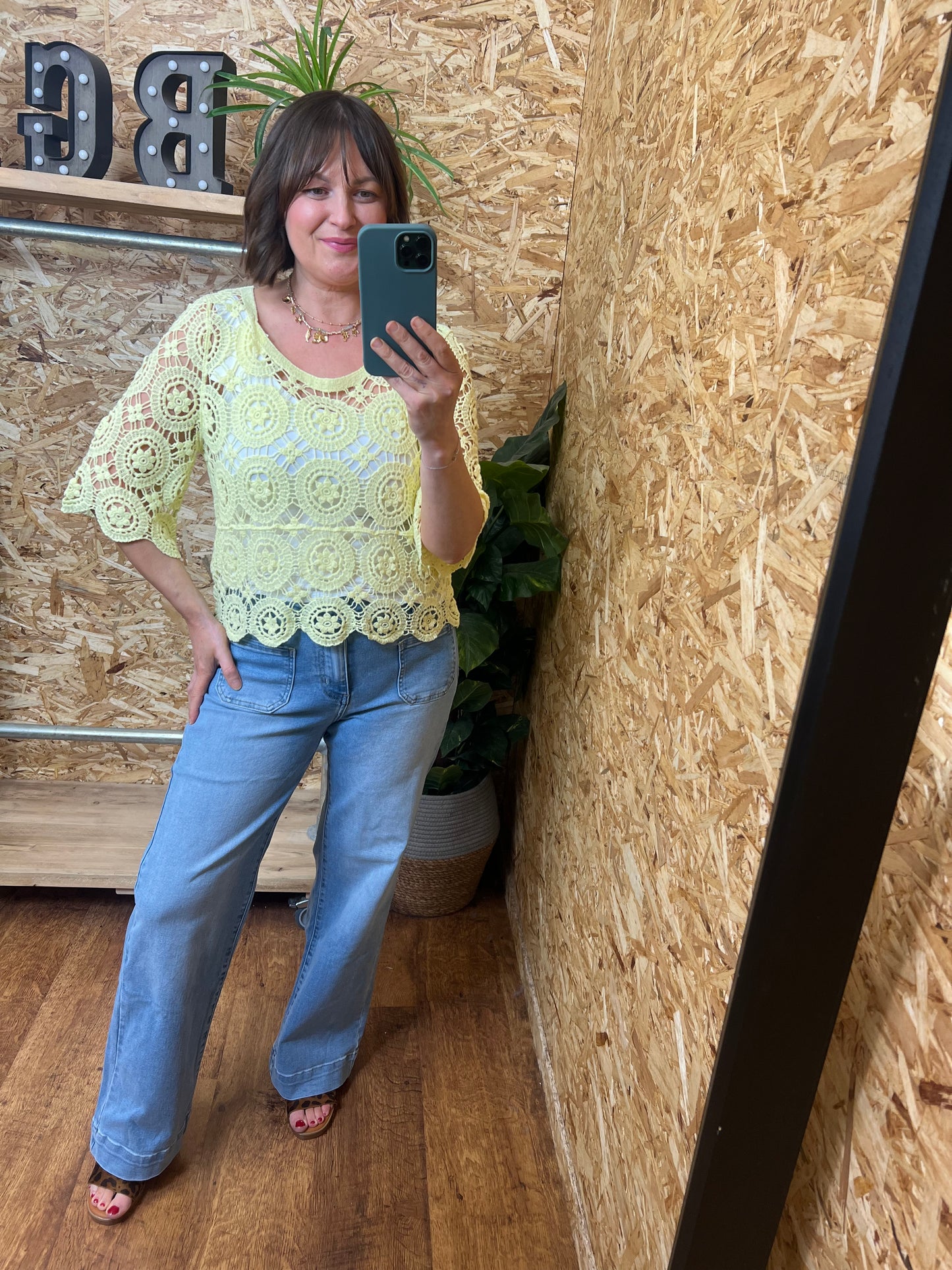 Coral Crochet Top