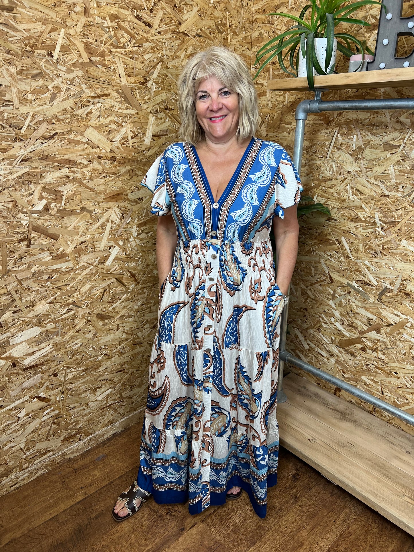 Paisley Print Maxi Dress