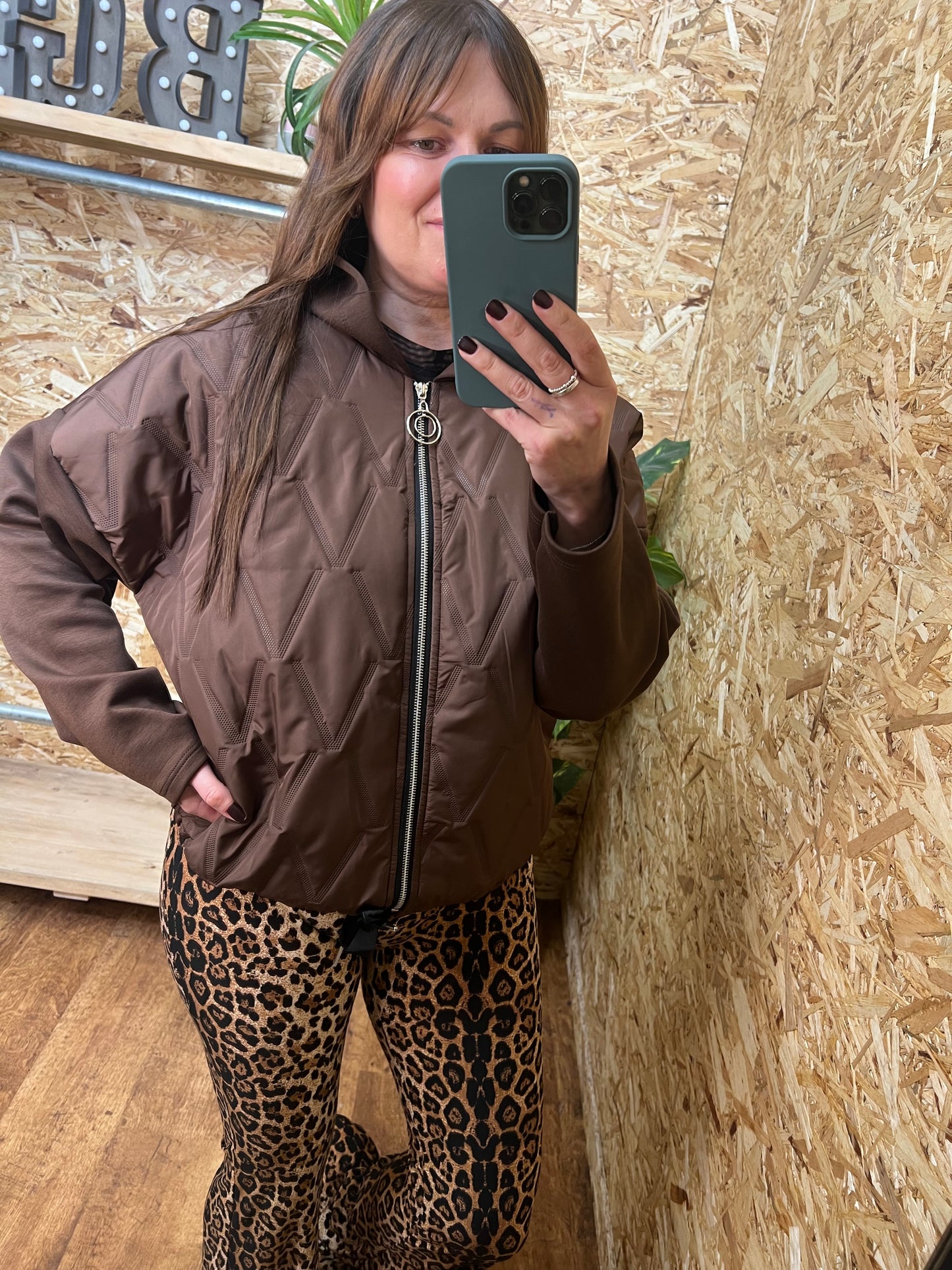 Lightweight Quilted Zip Hoodie