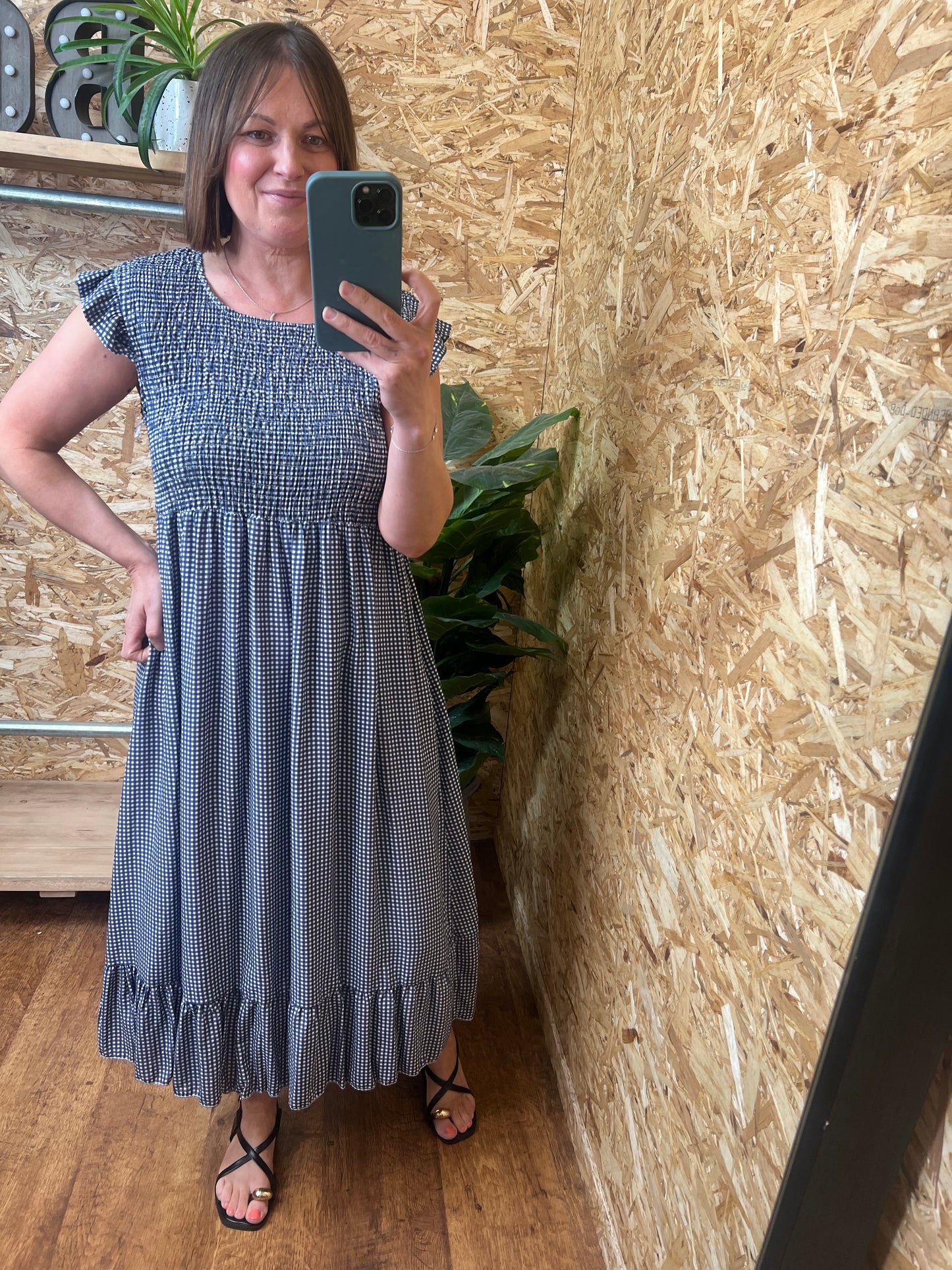 Gingham Frill Dress