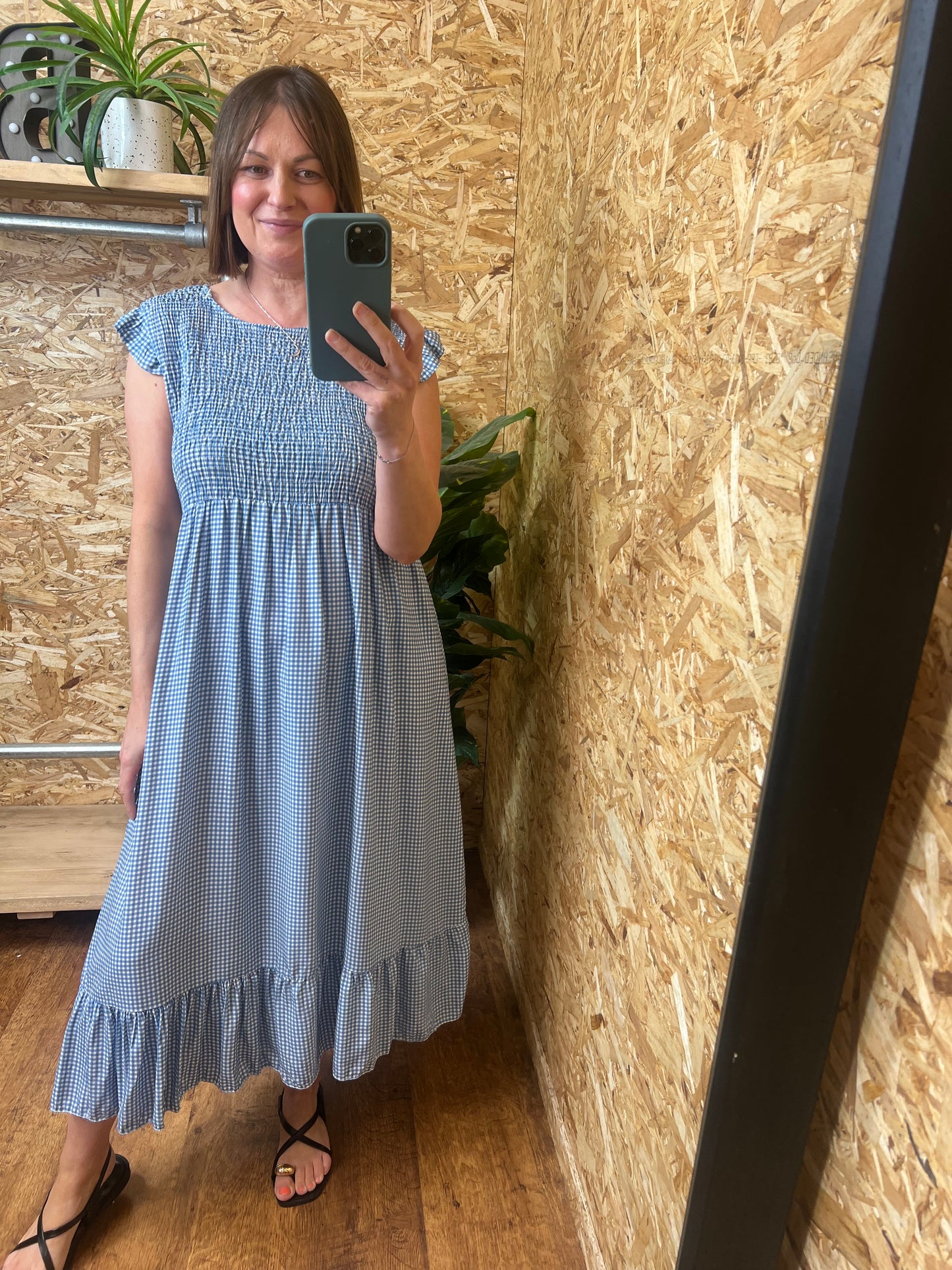 Gingham Frill Dress