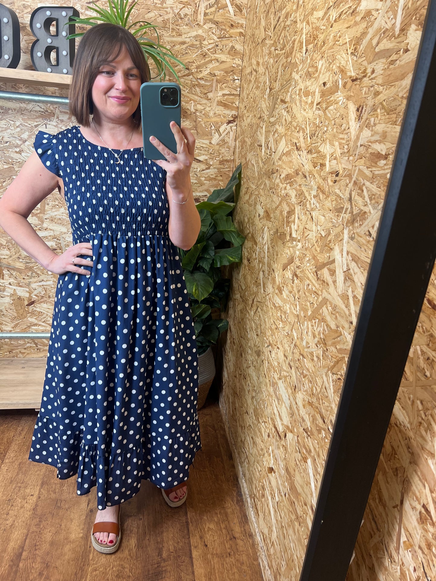 Polka Dot Midi Dress