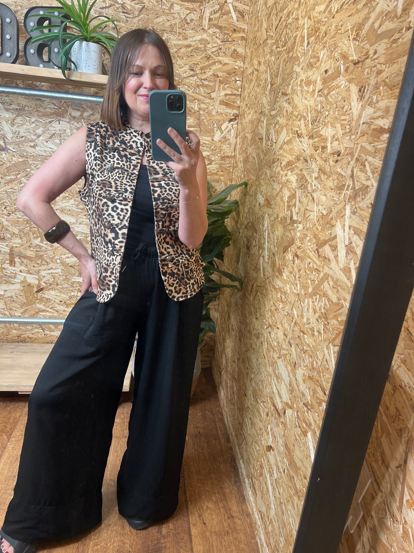 Animal Print Military Waistcoat