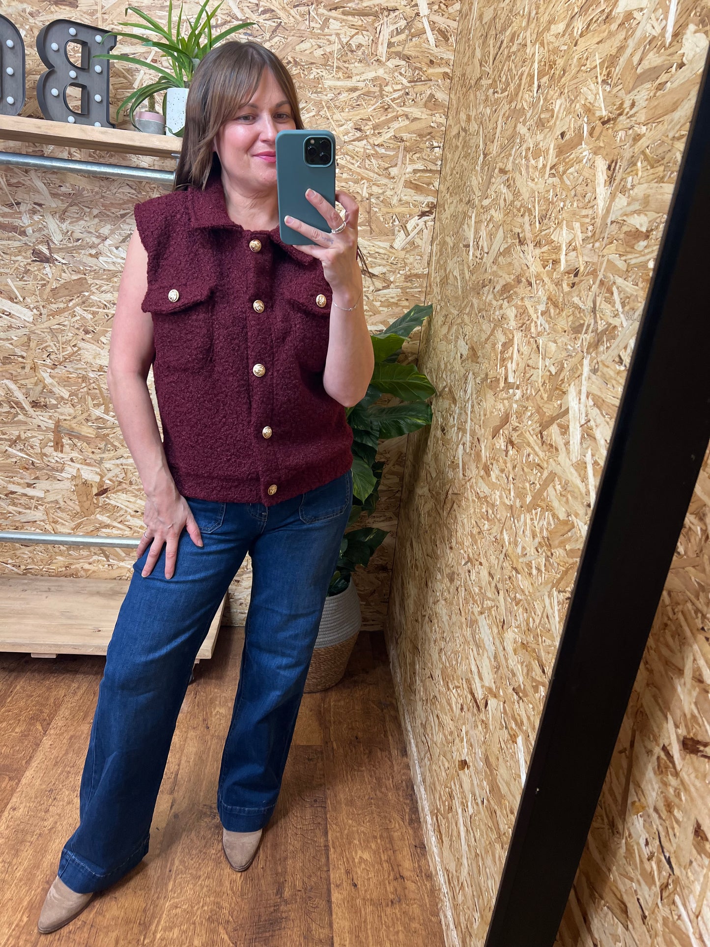 Gold Button Boucle Waistcoat