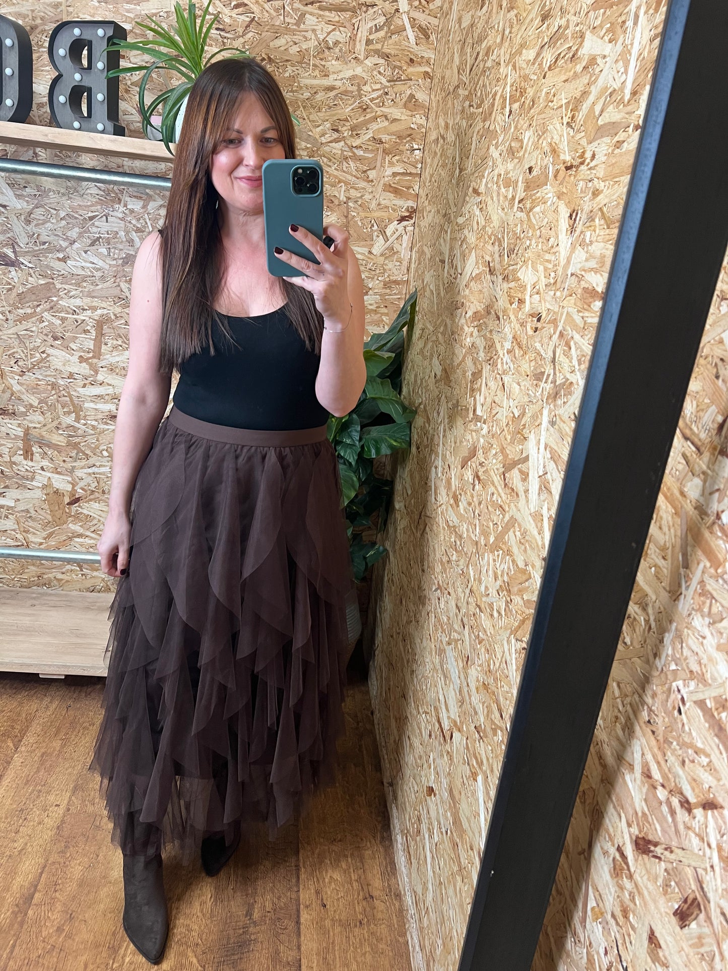 Chocolate Tulle Skirt