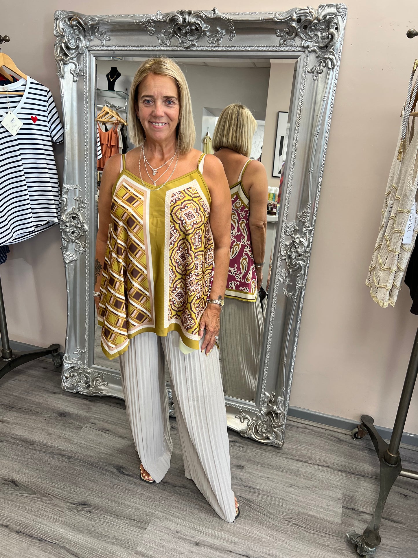 Tile Print Cami Vest