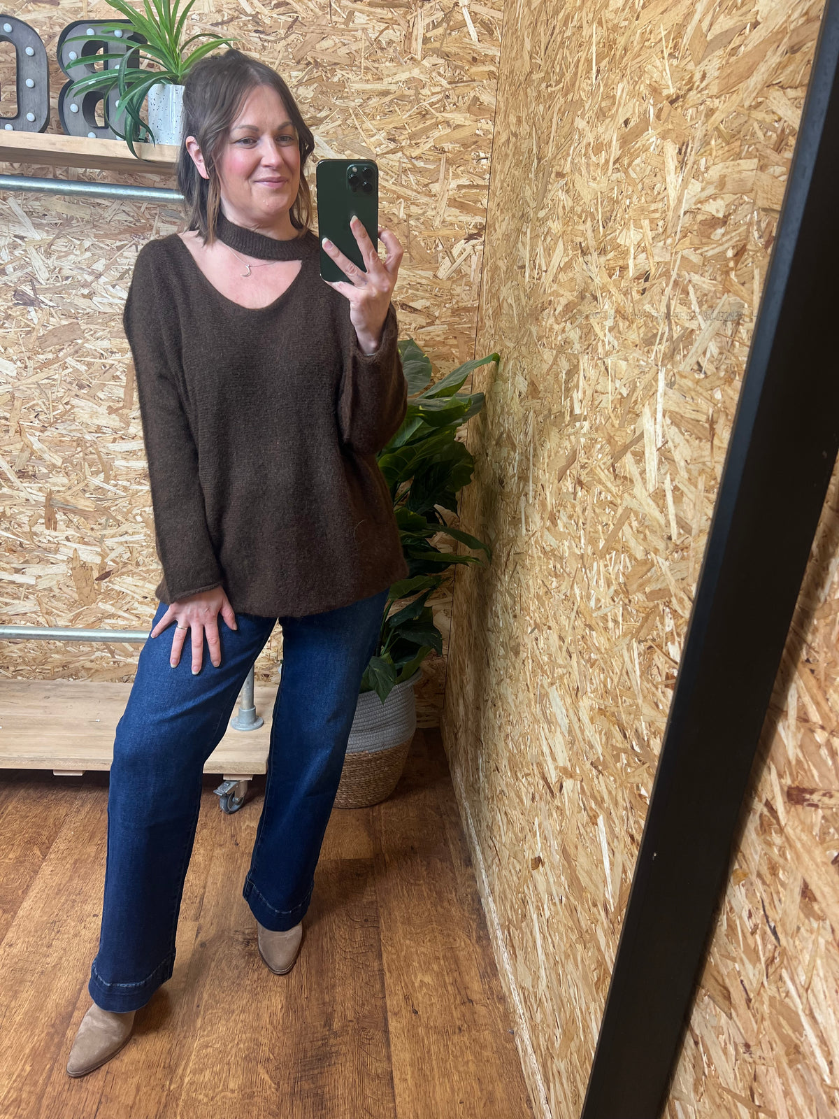 Slash Neck Knit