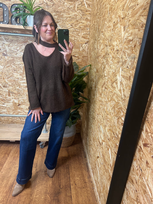 Slash Neck Knit