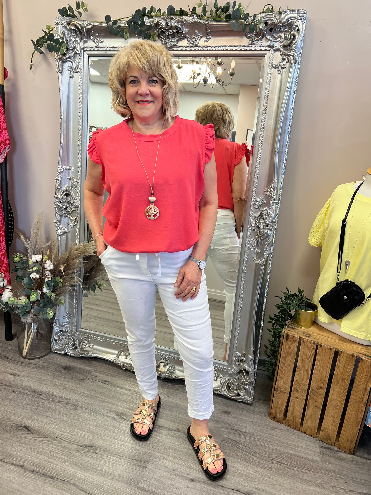 Ebony Frill Top