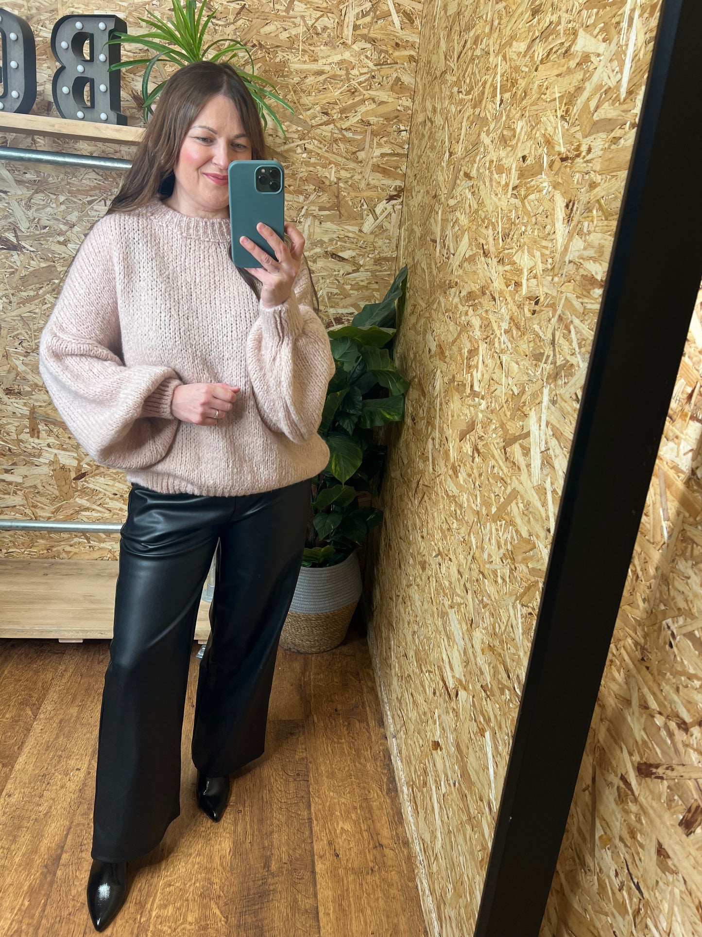 Balloon Sleeve Knit- Dusky Pink